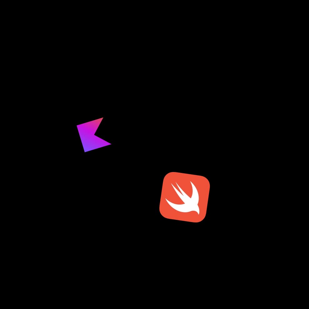 Kotlin and Swift programming languages logos