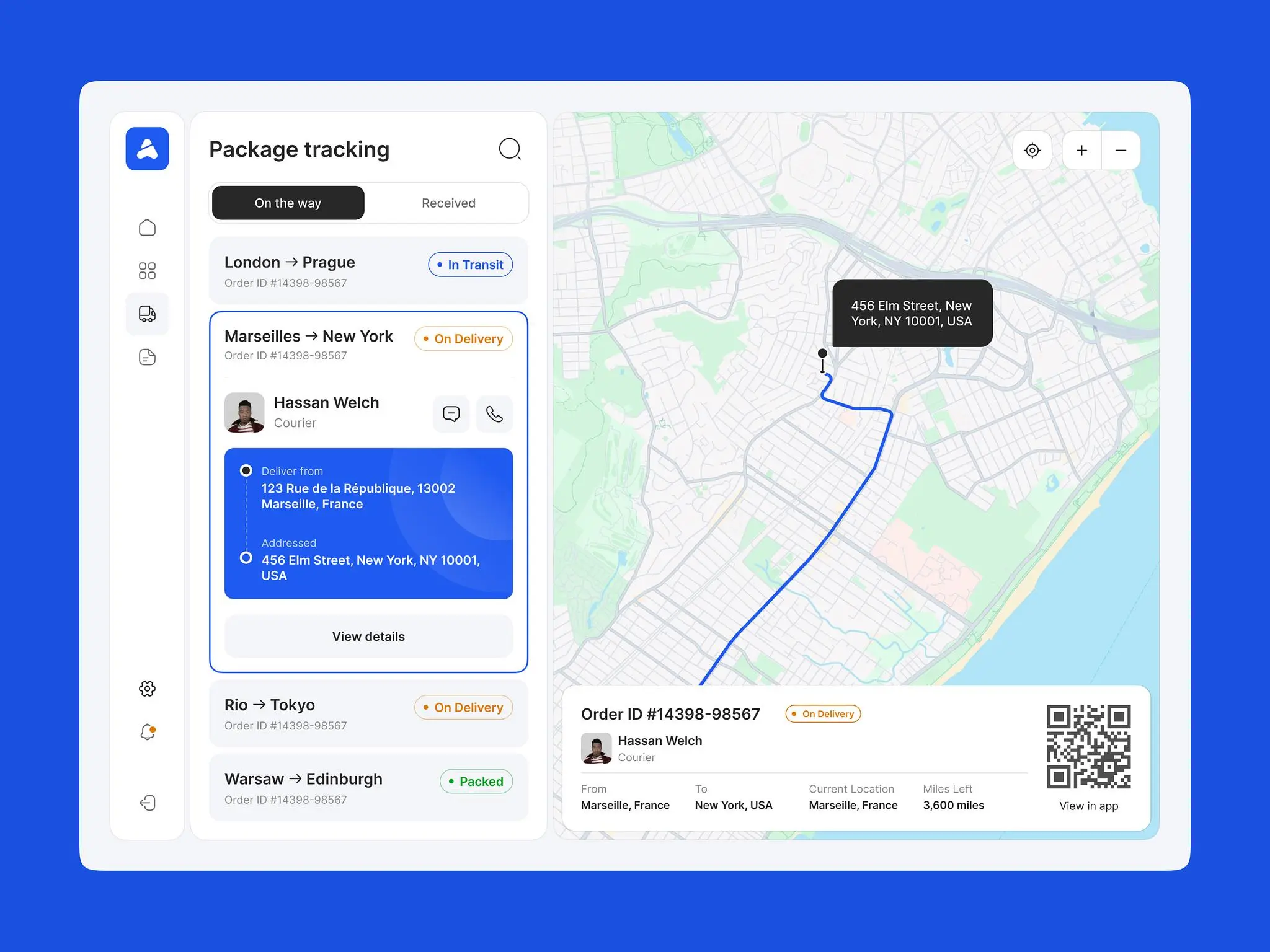 Delivery Tracking Website