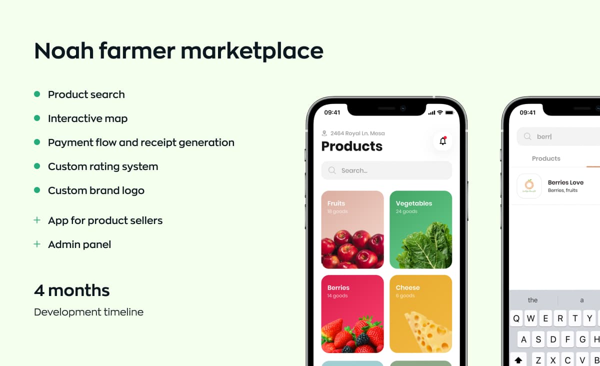 How long does app development take: examining the example of Noah marketplace app