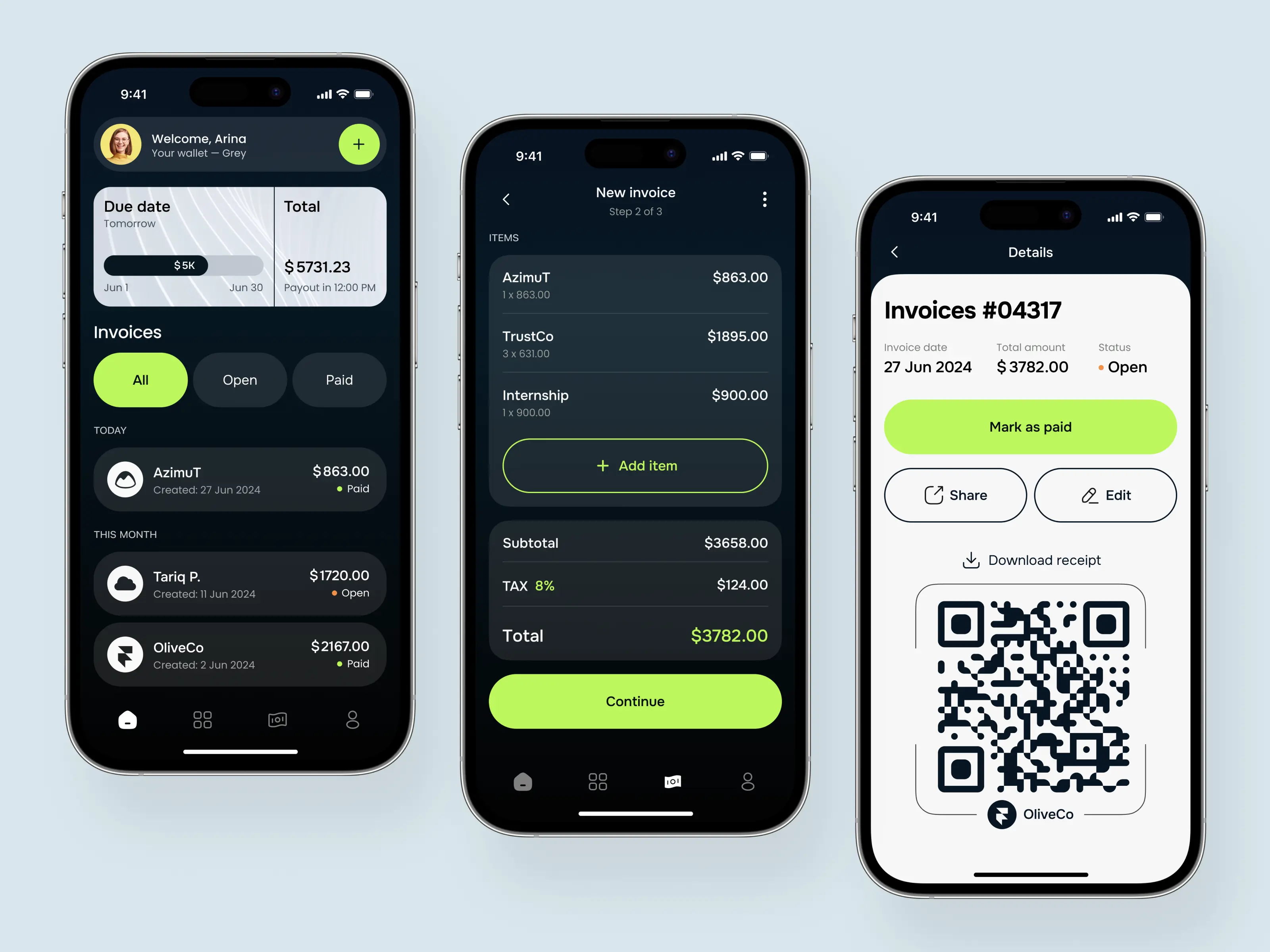 Finance mobile app