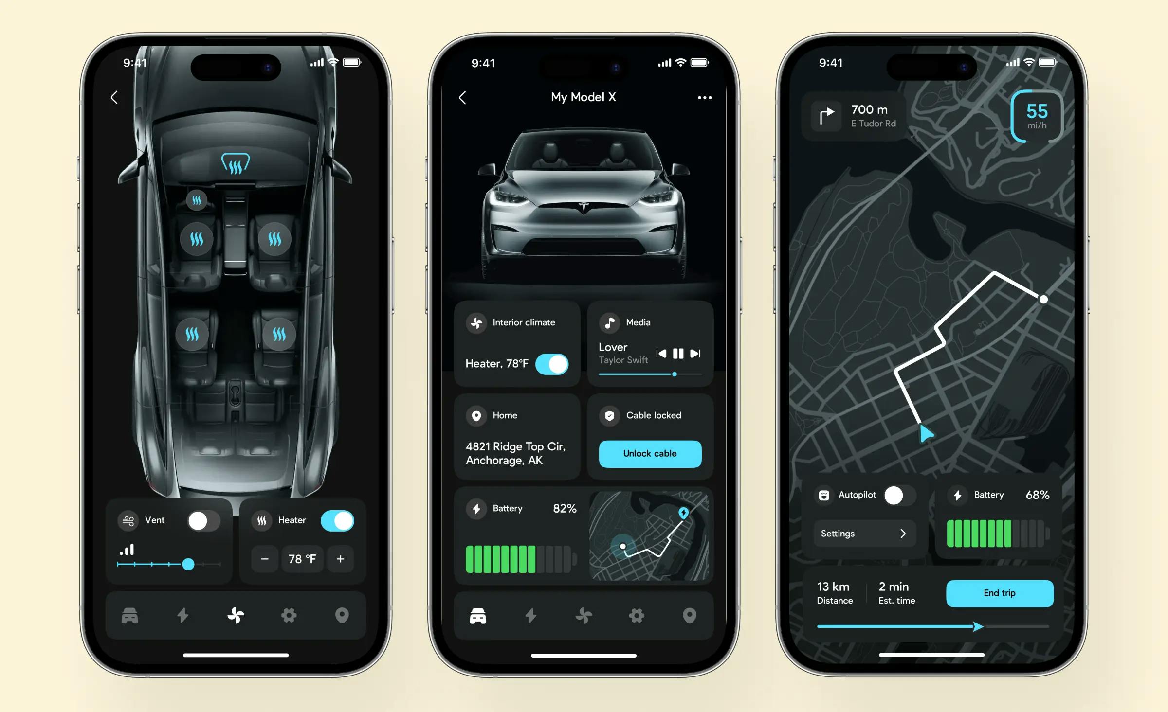 A design concept for automotive app development - electric vehicle app