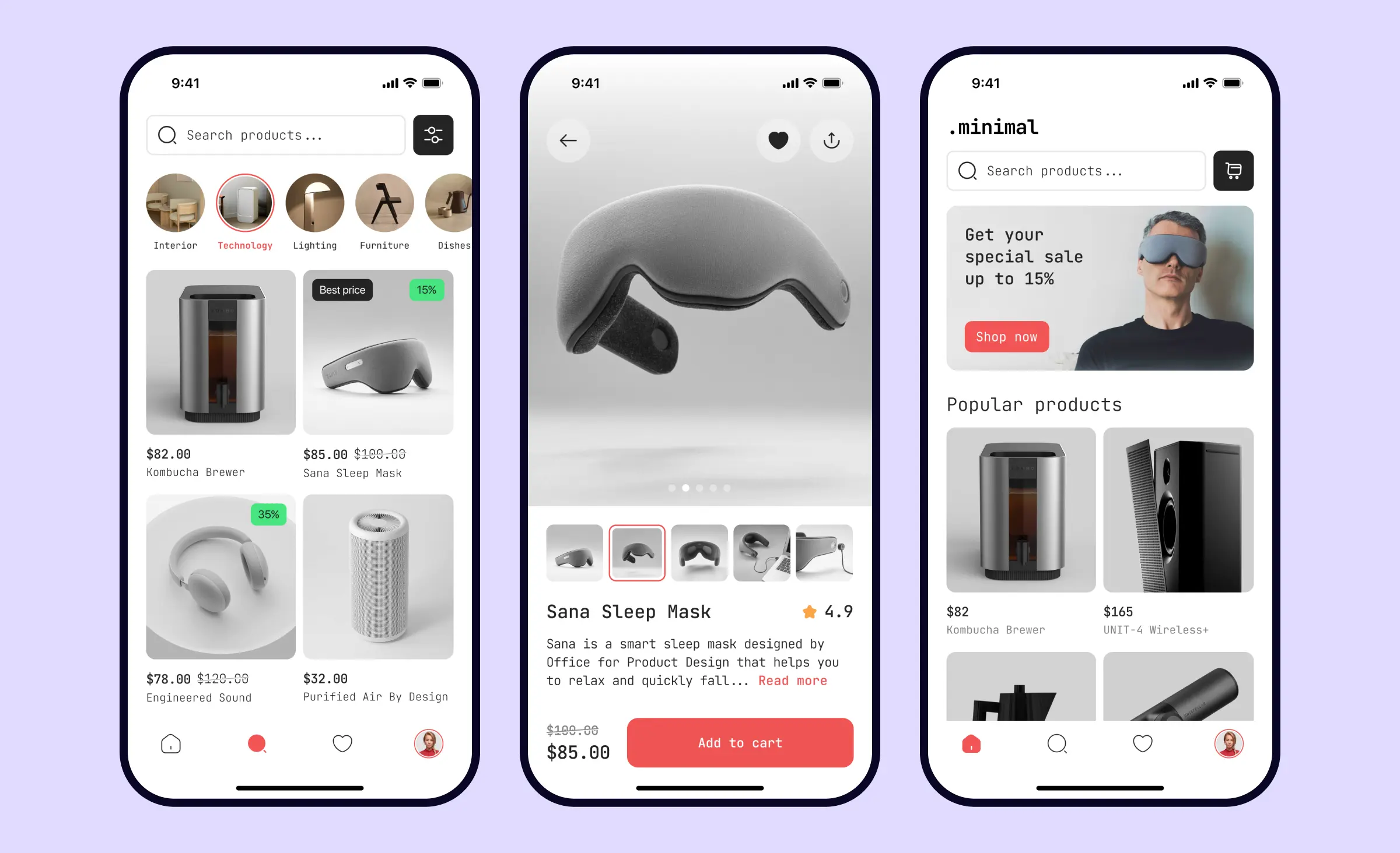 Rhode ecommerce website UI design example