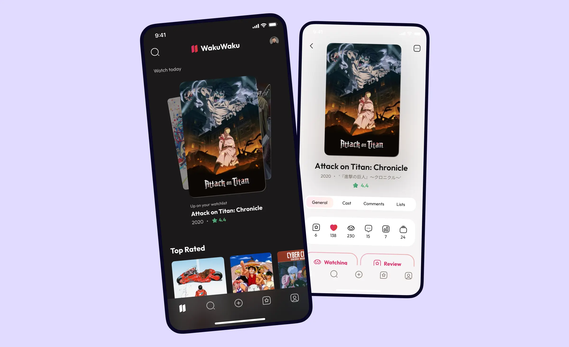 Waku Waku community app UI design example