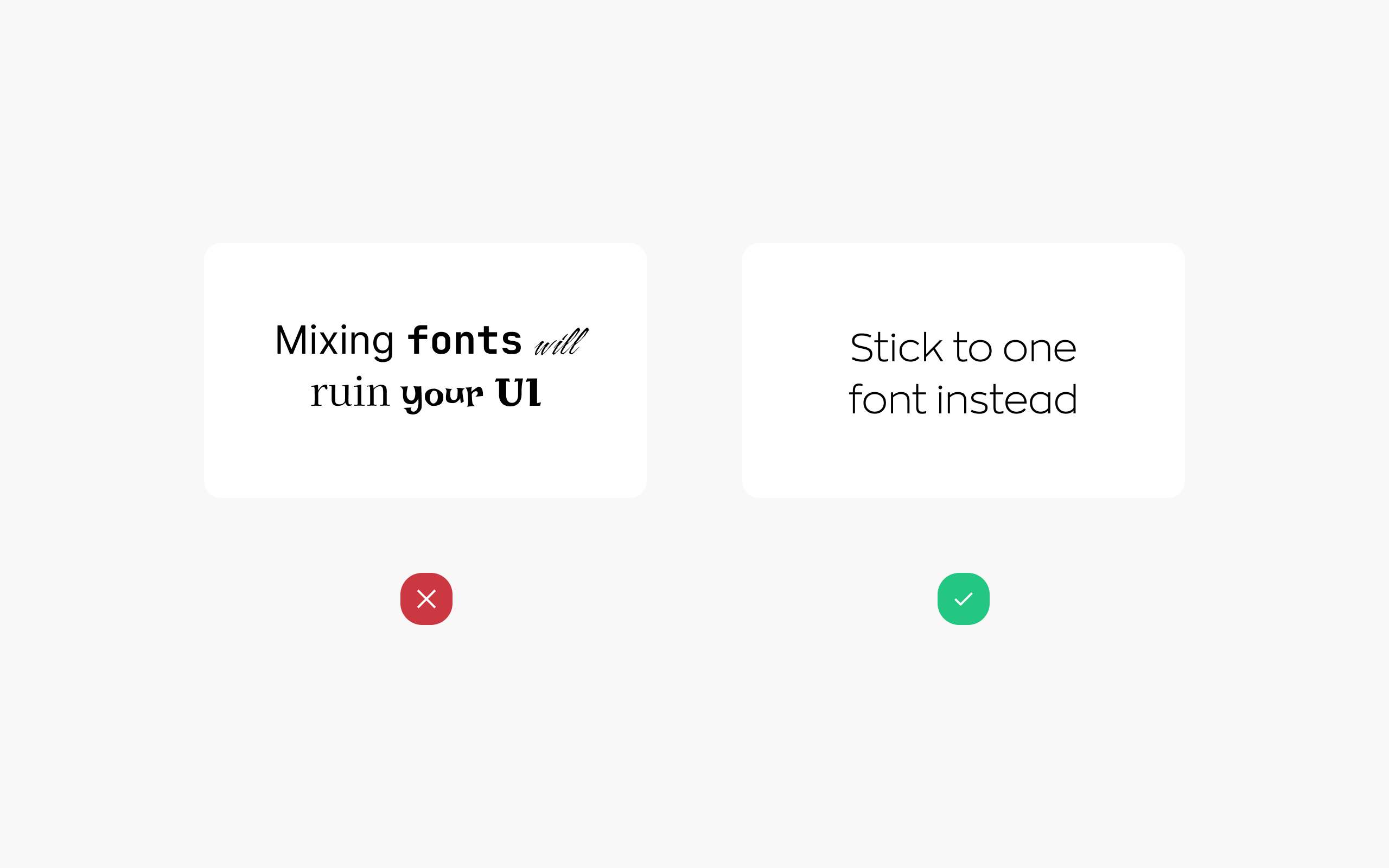 UI design tips on typography