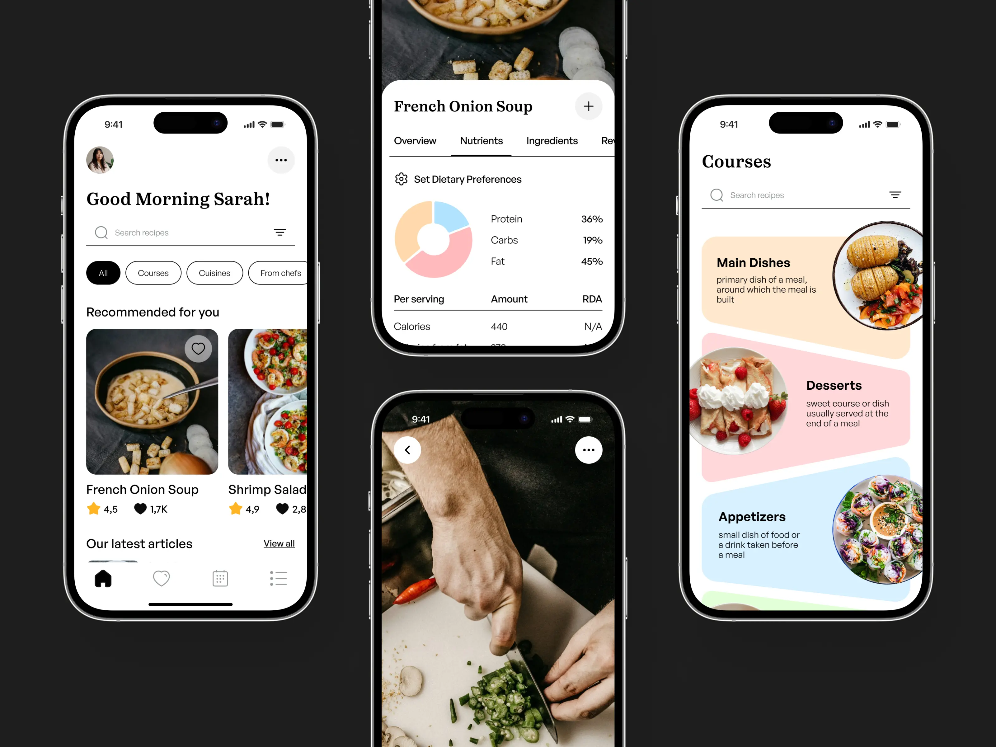 Food app design concept