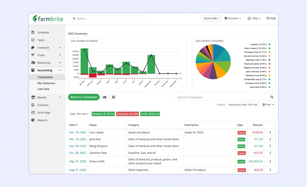 Farmbrite - popular farm management software for livestock management