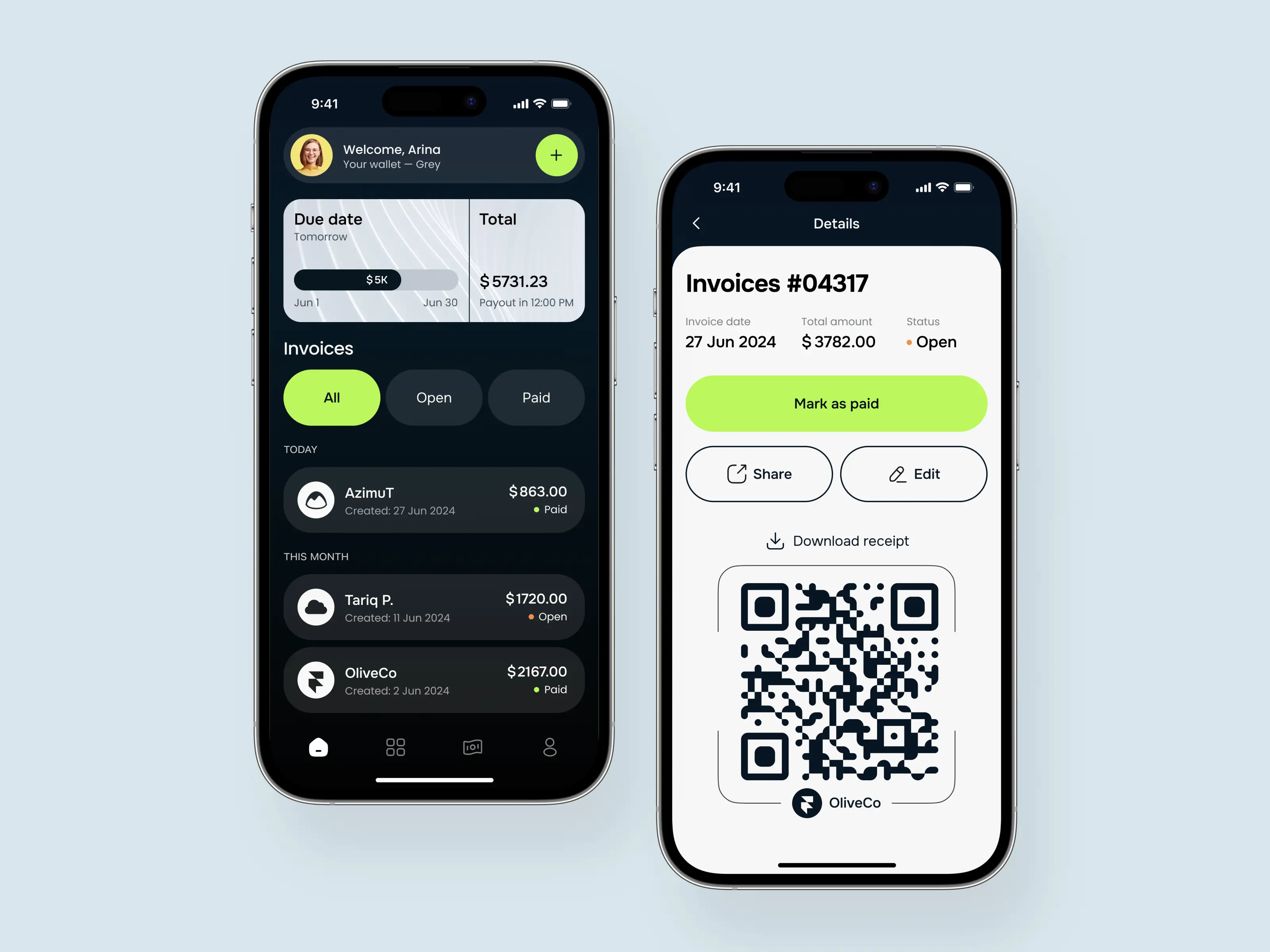 Finance mobile app