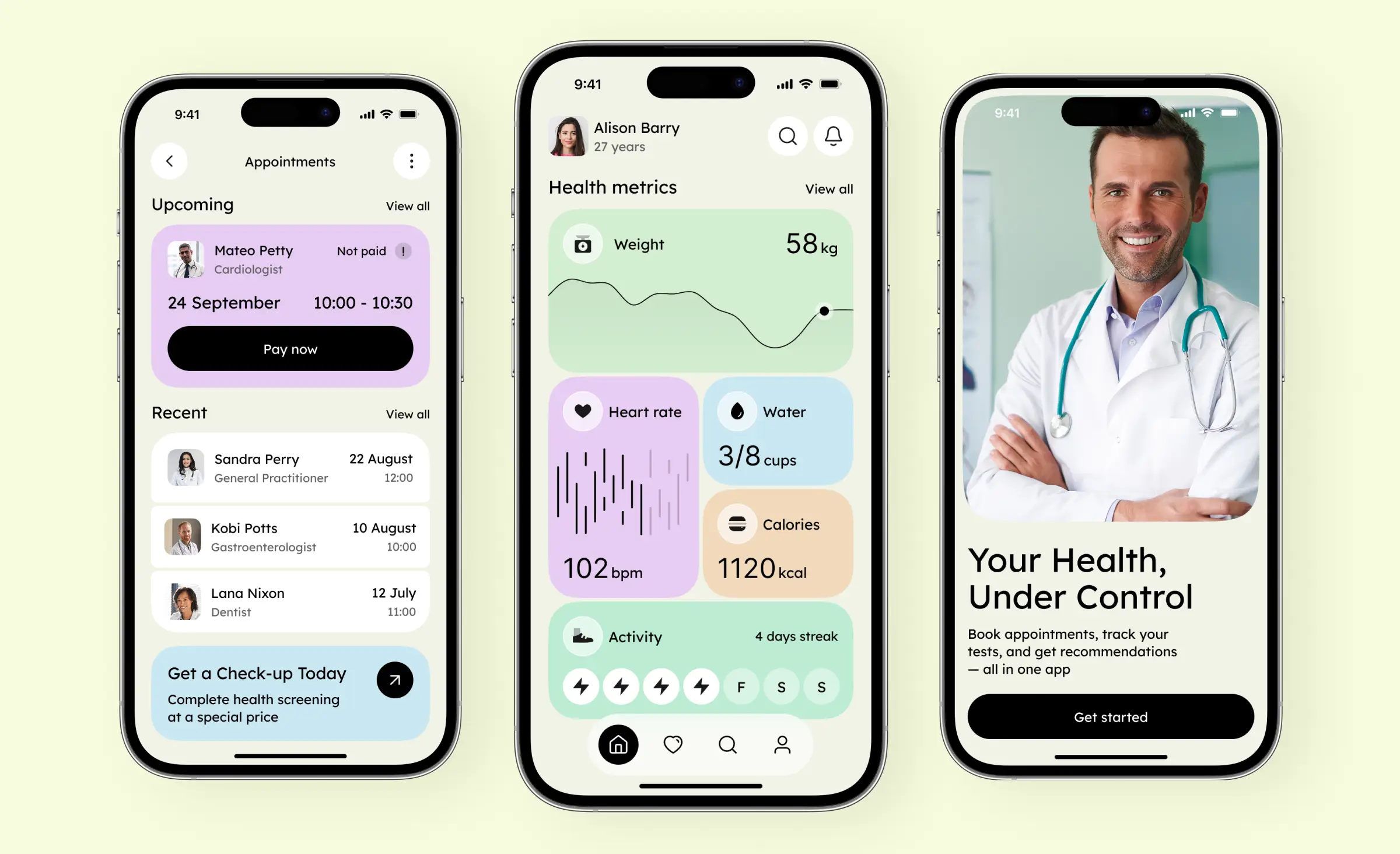 An example of a telemedicine app concept