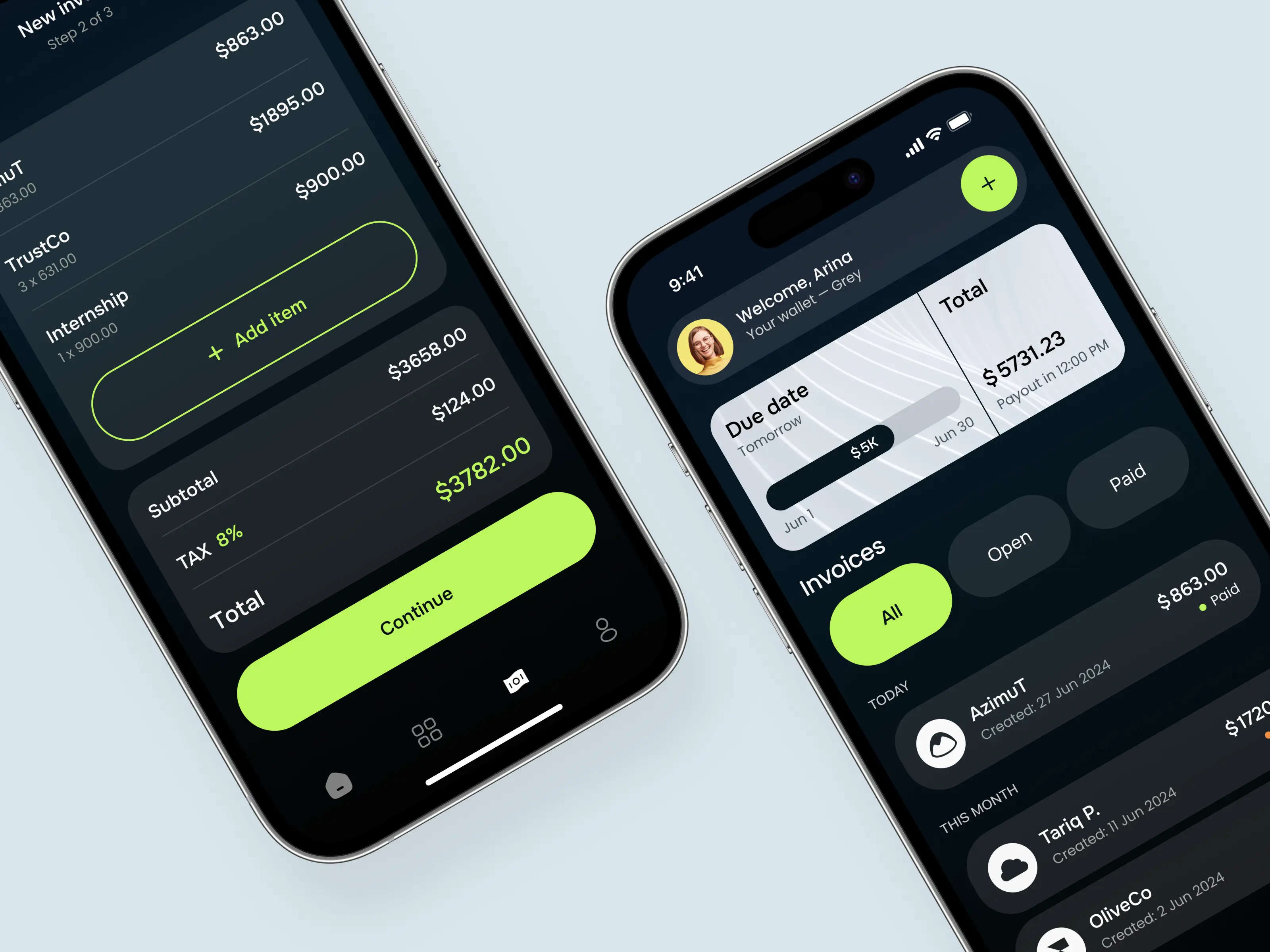 Finance mobile app