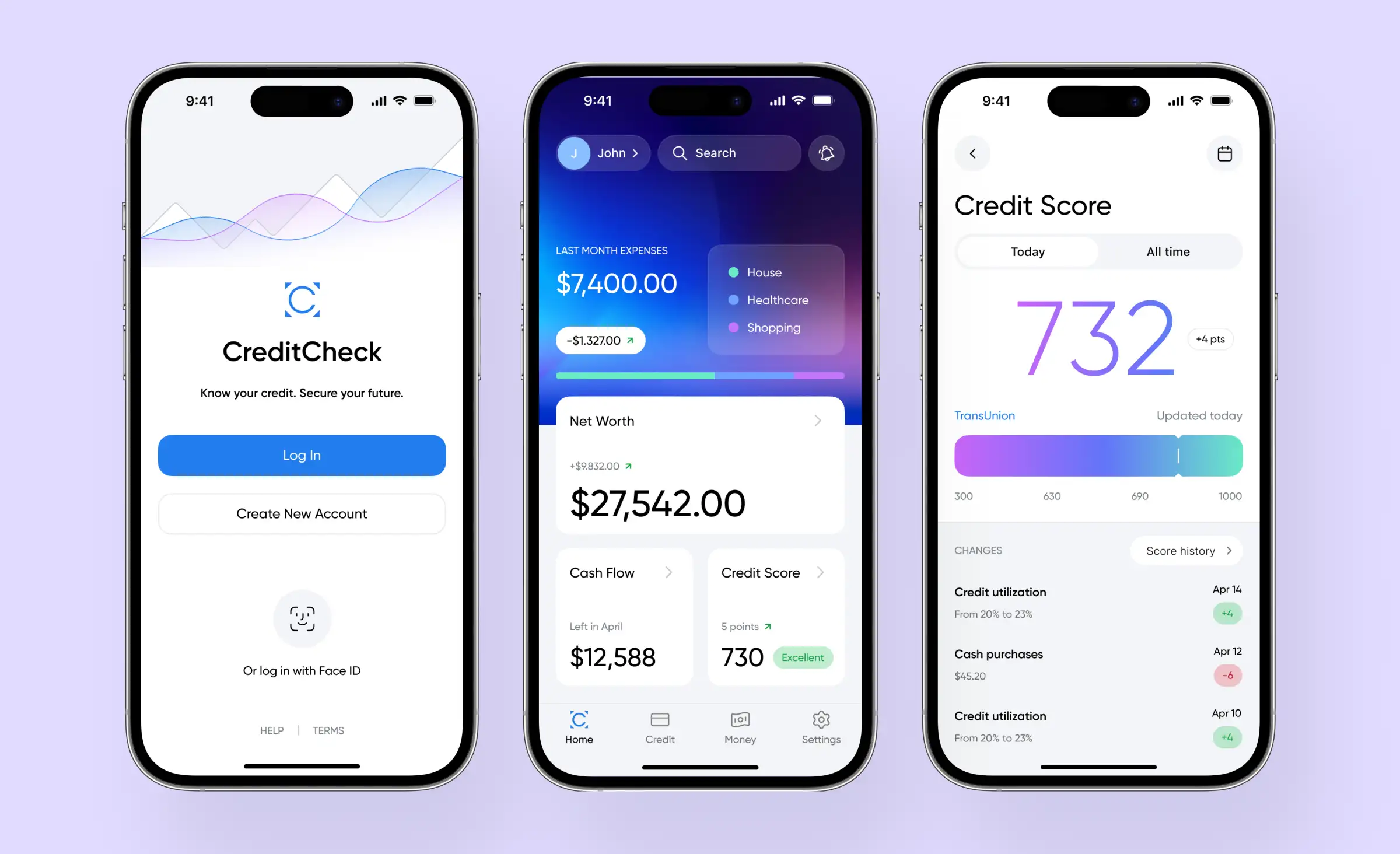 neobank app design concept: an app for credit building