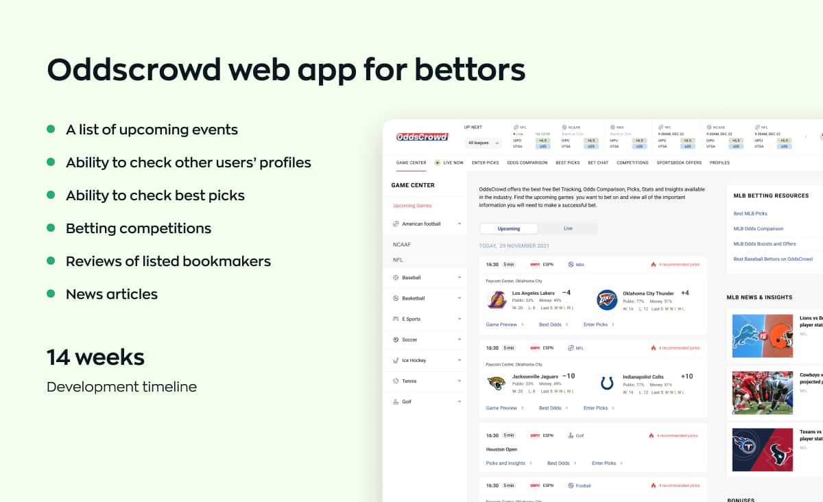 How long does app development take: examining the example of Oddscrowd betting app