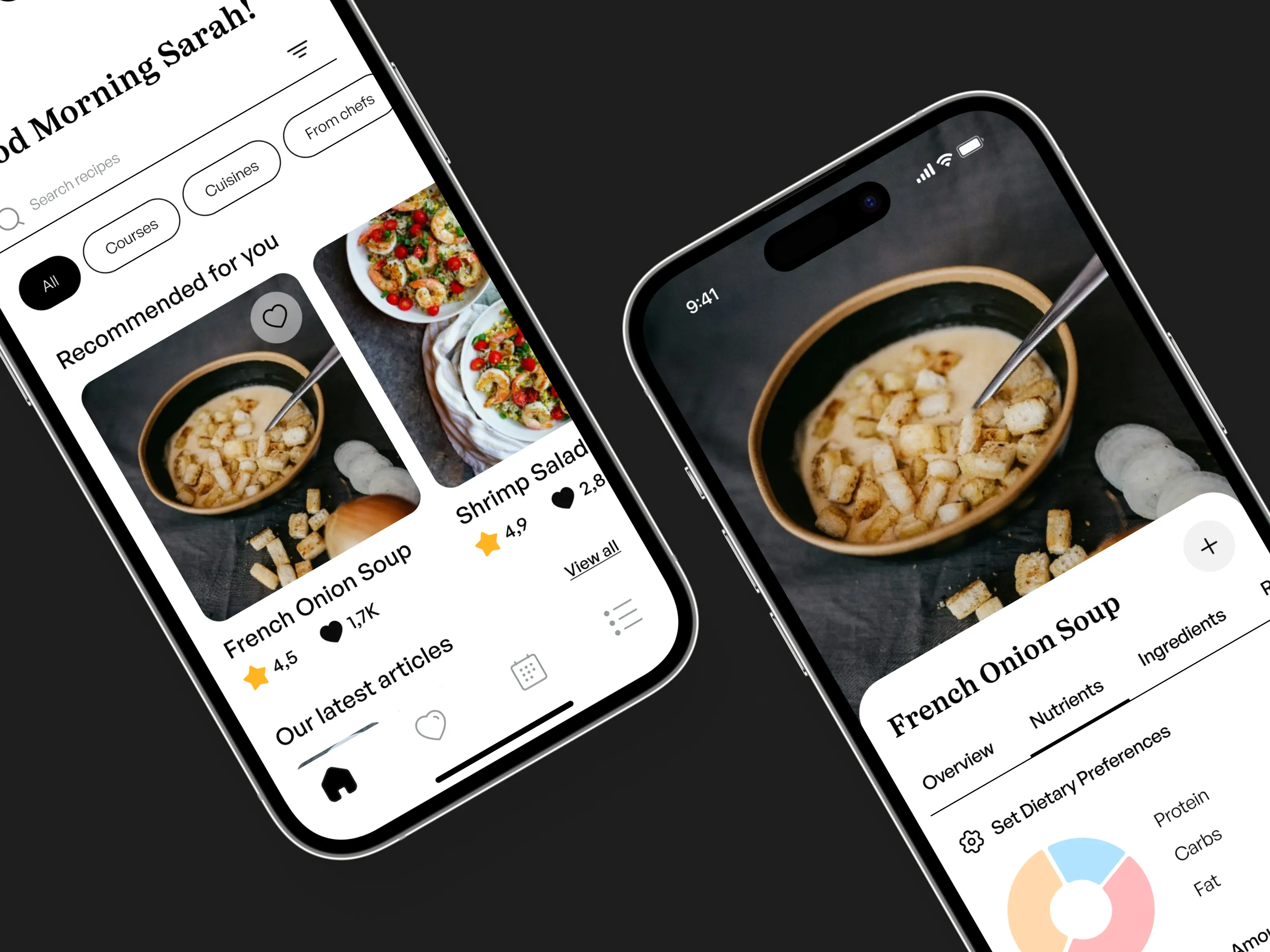 Food app design concept