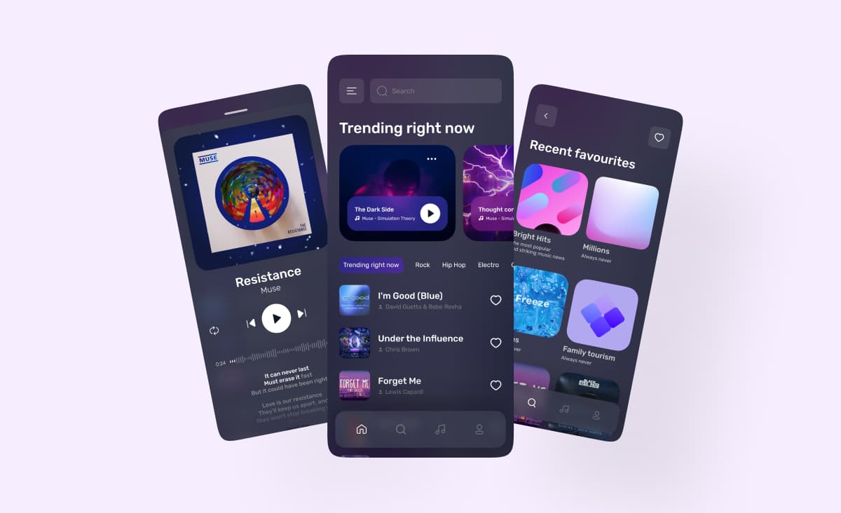 Making a music app design concept