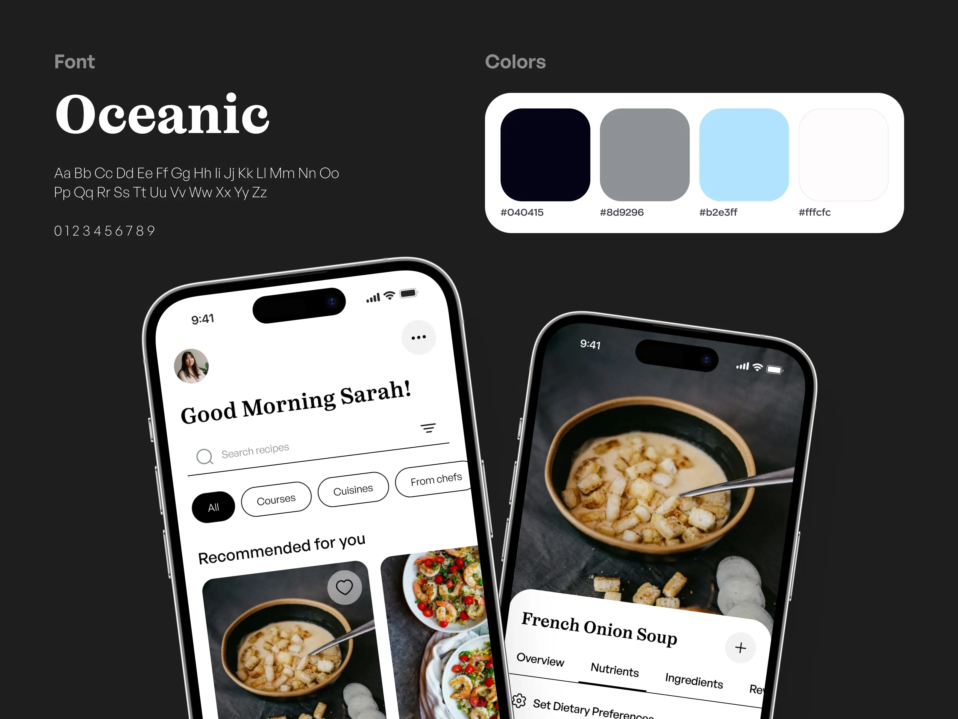 Food app design concept