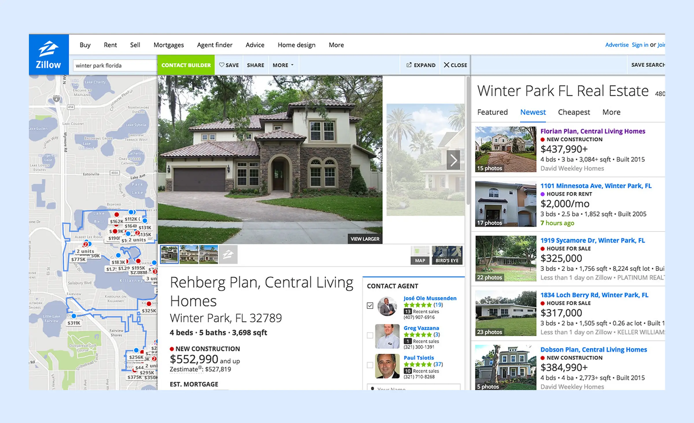An example of successful real estate software development case - Zillow, an app for listing properties