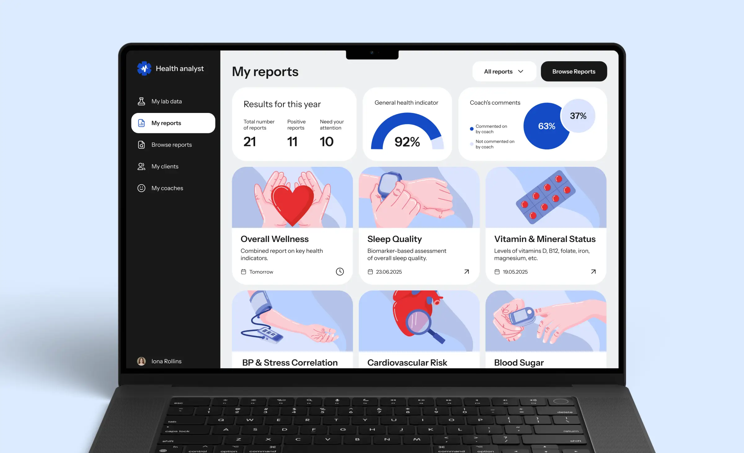 Connected healthcare devices app development case - a HIPAA-compliant web app for uploading lab test results