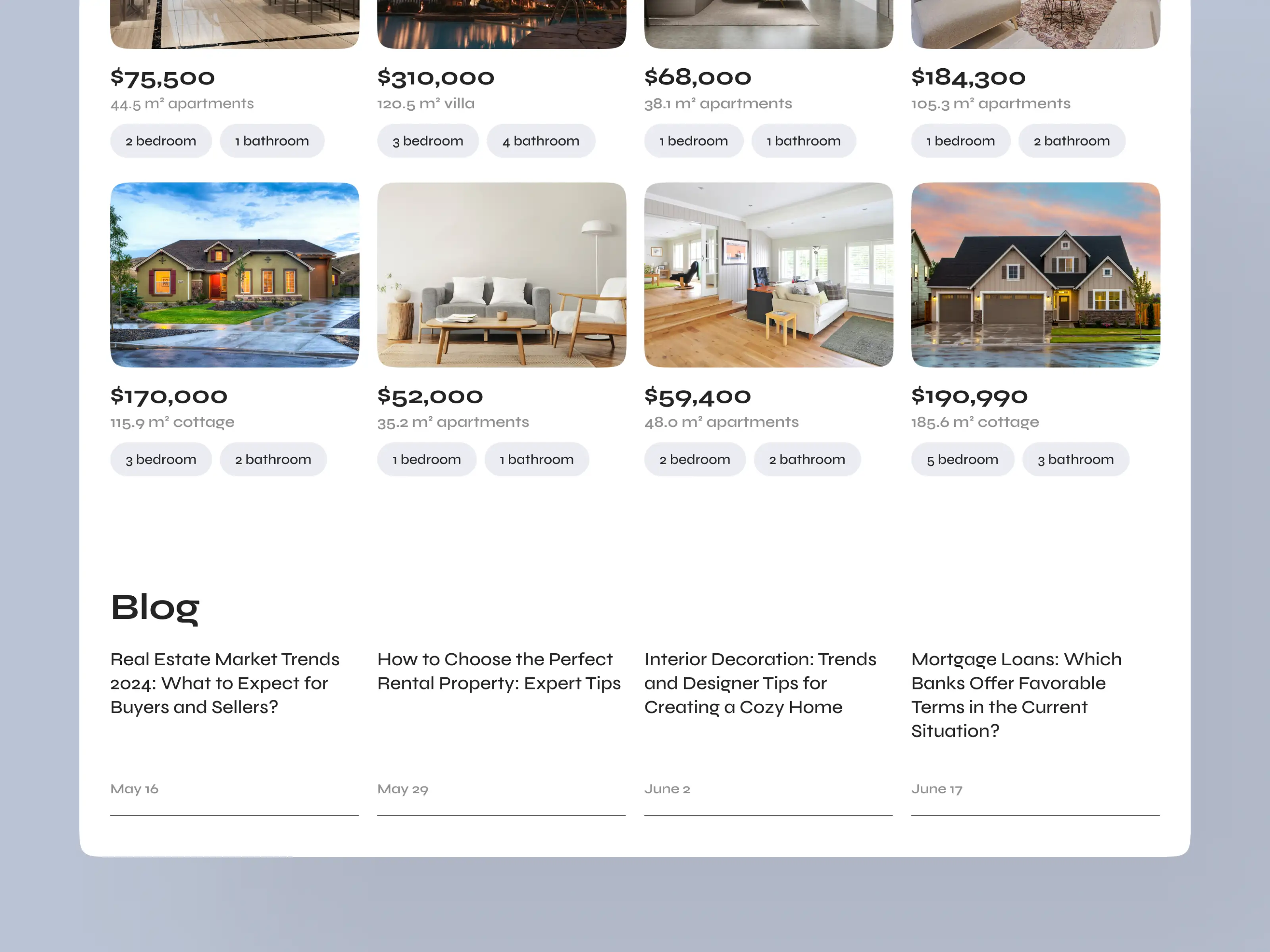 Real estate website