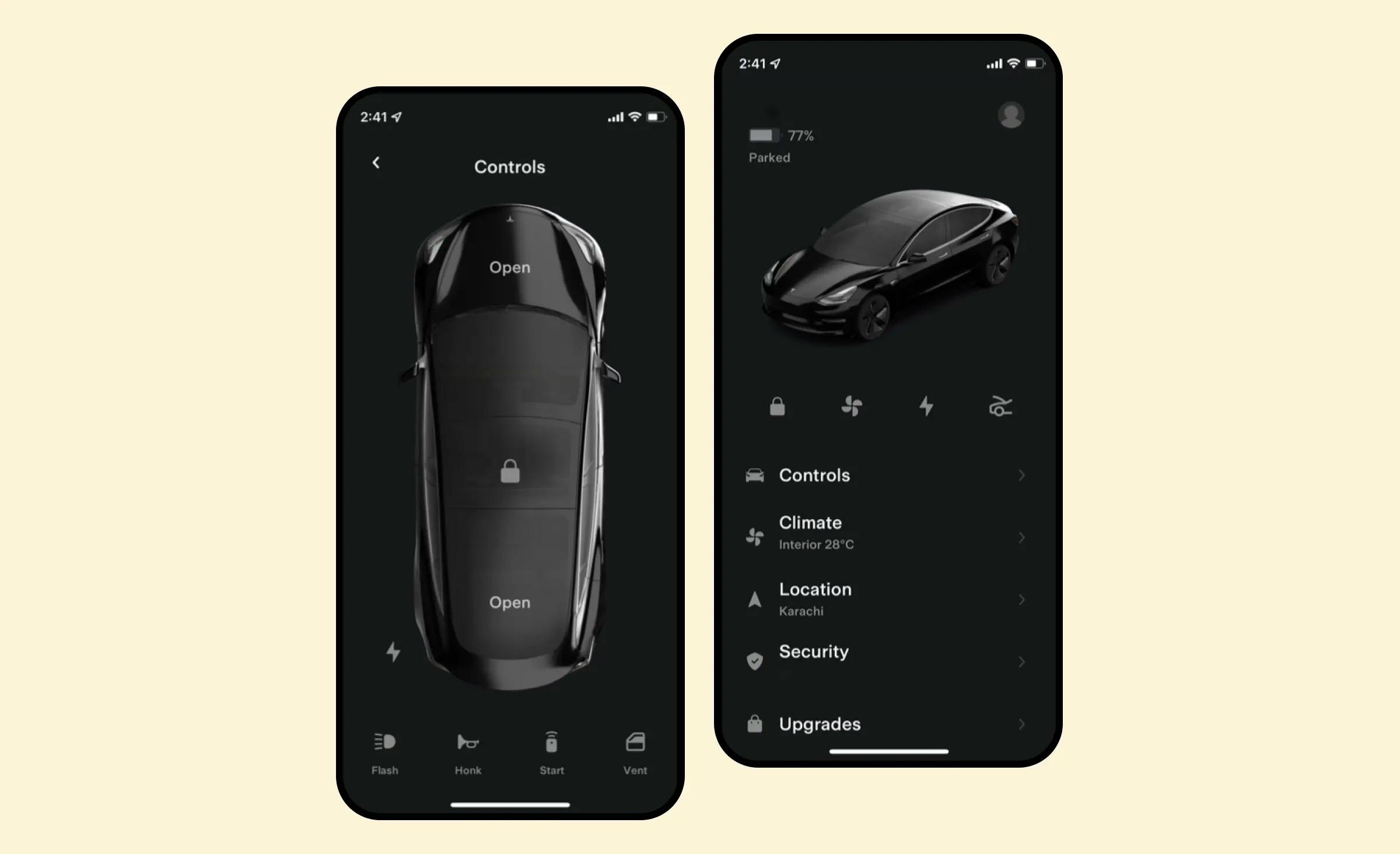 Tesla app, a great example of successful automotive app development
