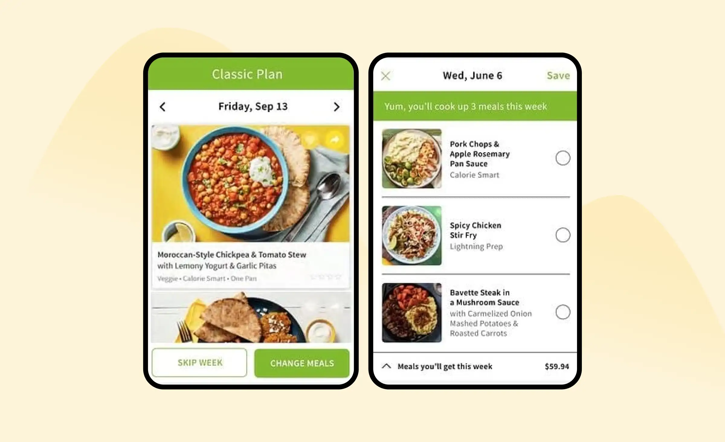 Grocery app development with a subscription model: HelloFresh subscription plans