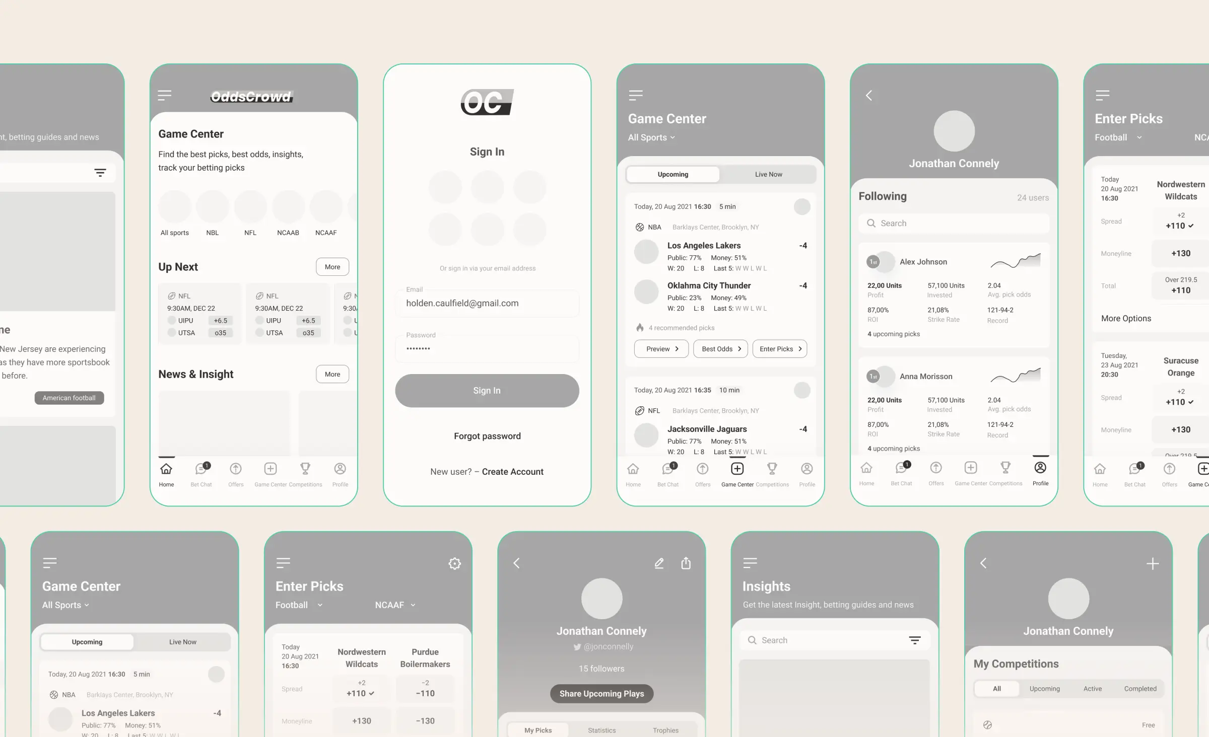 Wireframes in UI/UX design