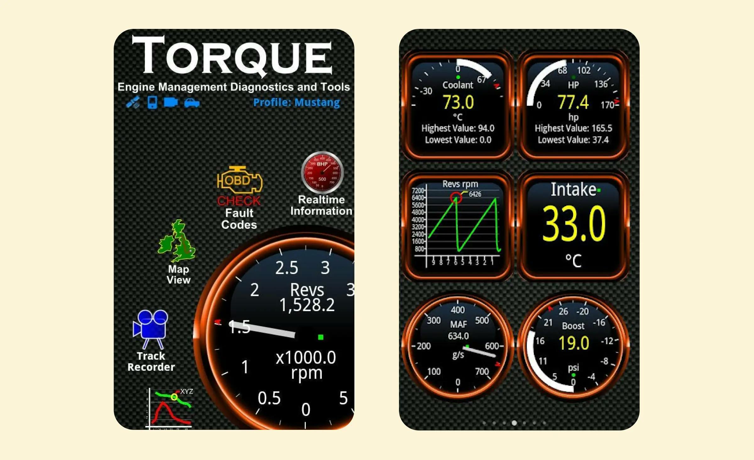 Torque Pro, an example of automotive app development for maintenance and diagnostics