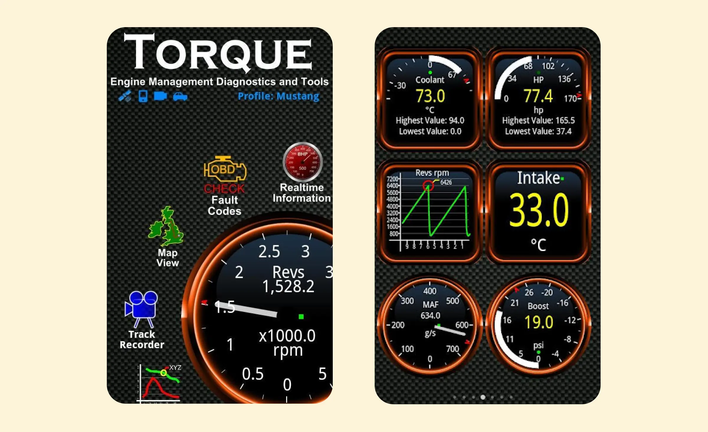 Torque Pro, an example of automotive app development for maintenance and diagnostics