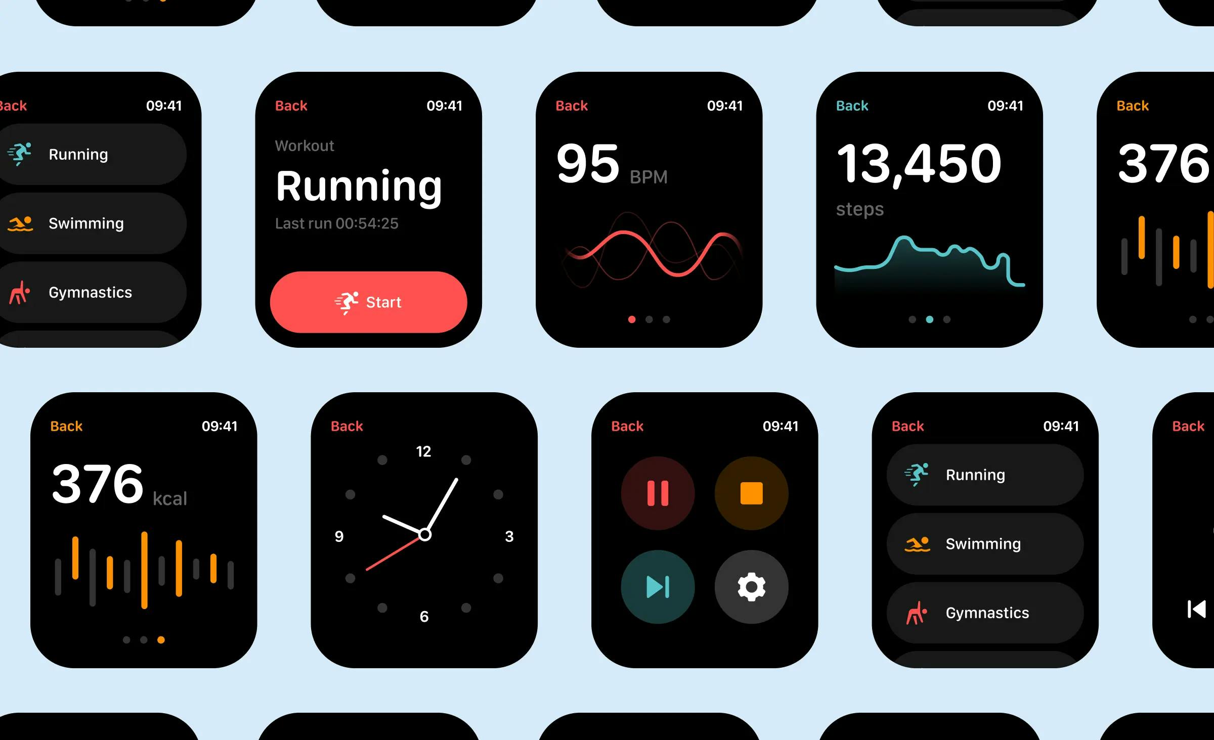 Design concept for wearable app development - a smart watch fitness app