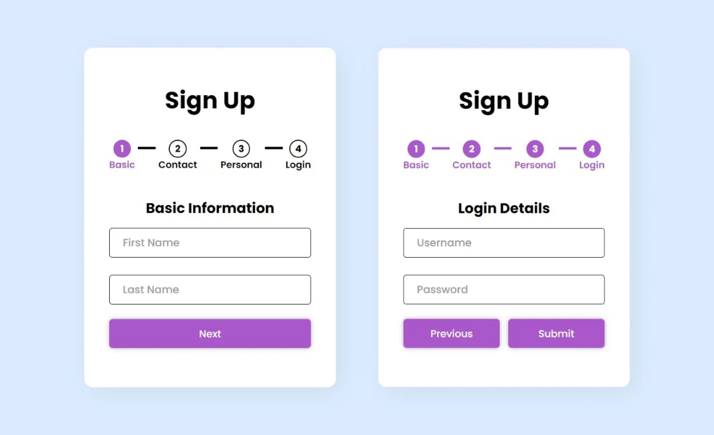 Progress bars in behavioral design - an example with a registration form