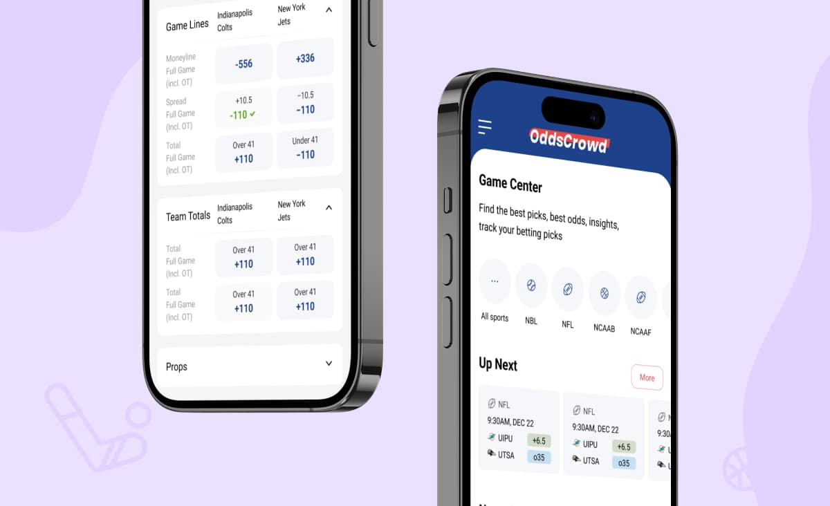OddsCrowd app screens, a React Native app built by Ronas IT