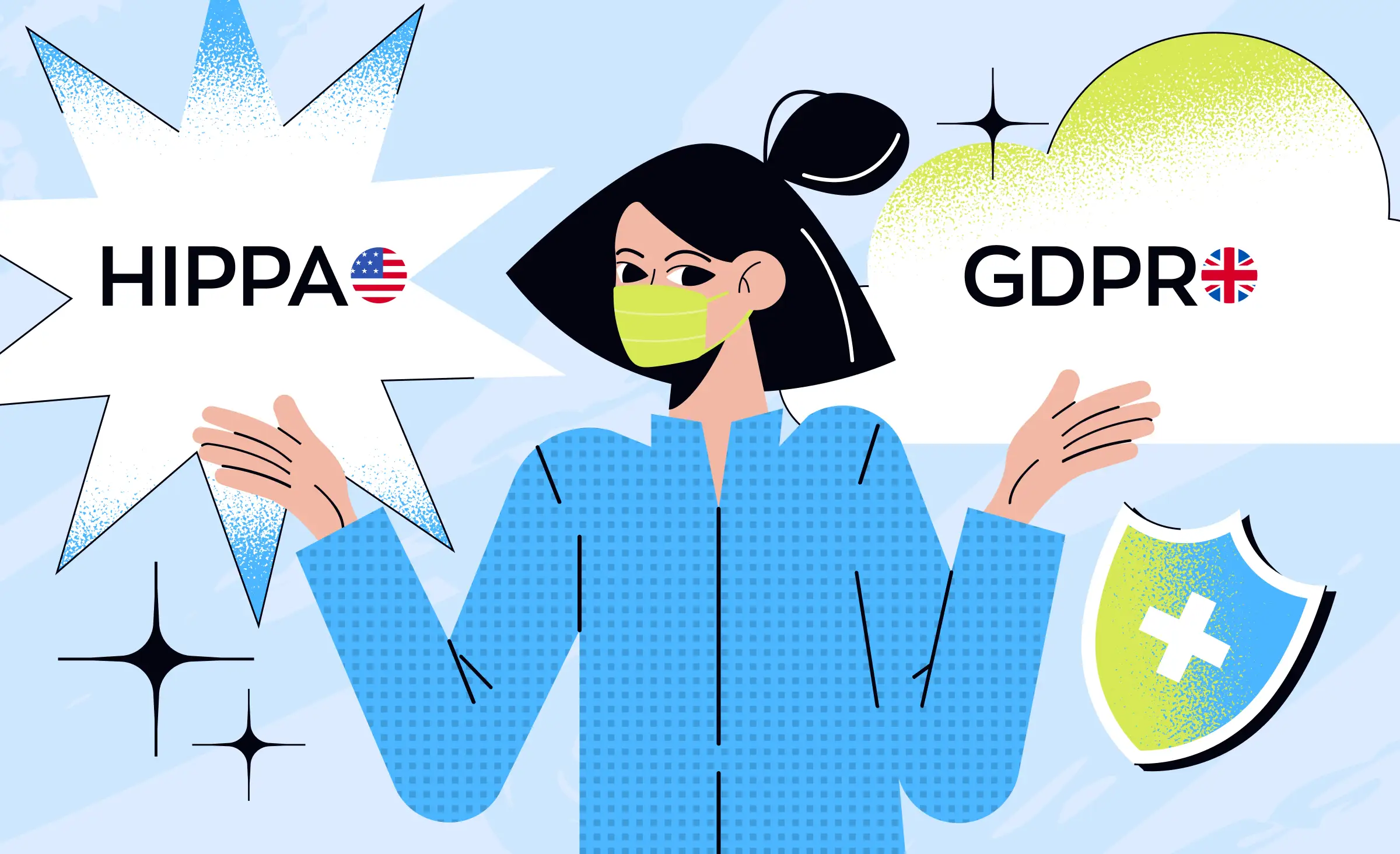 HIPAA vs UK healthcare laws - learn the differences between the healthcare regulations in the UK and the USA and how to build apps in compliance with them