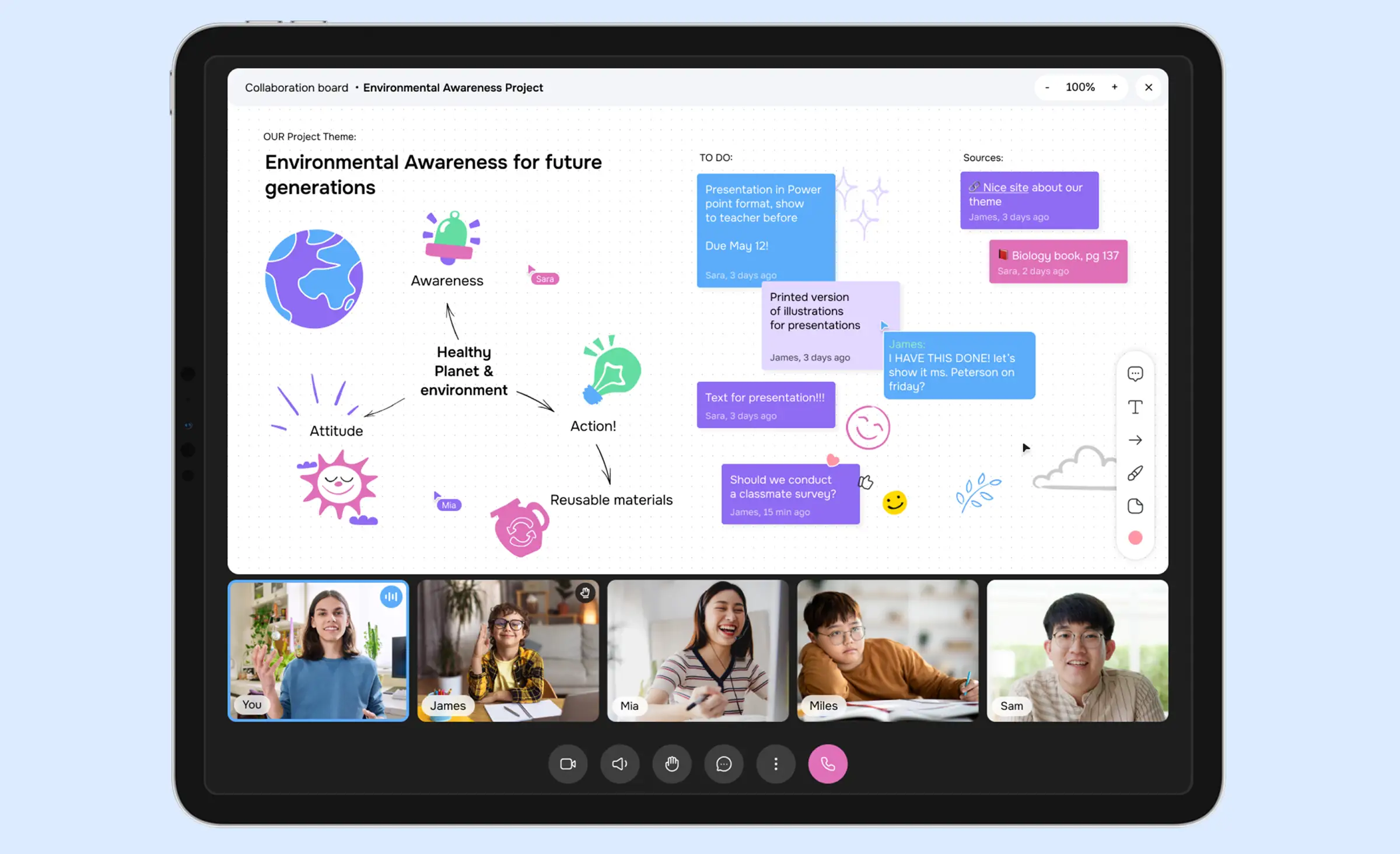 This image shows a GDPR-compliant virtual classroom developed by Ronas IT, featuring real-time video, collaborative whiteboards, and interactive notes. It highlights how gamification user retention apps use engaging digital tools to boost participation, enhance learning, and encourage students and teachers to stay active on the platform.
