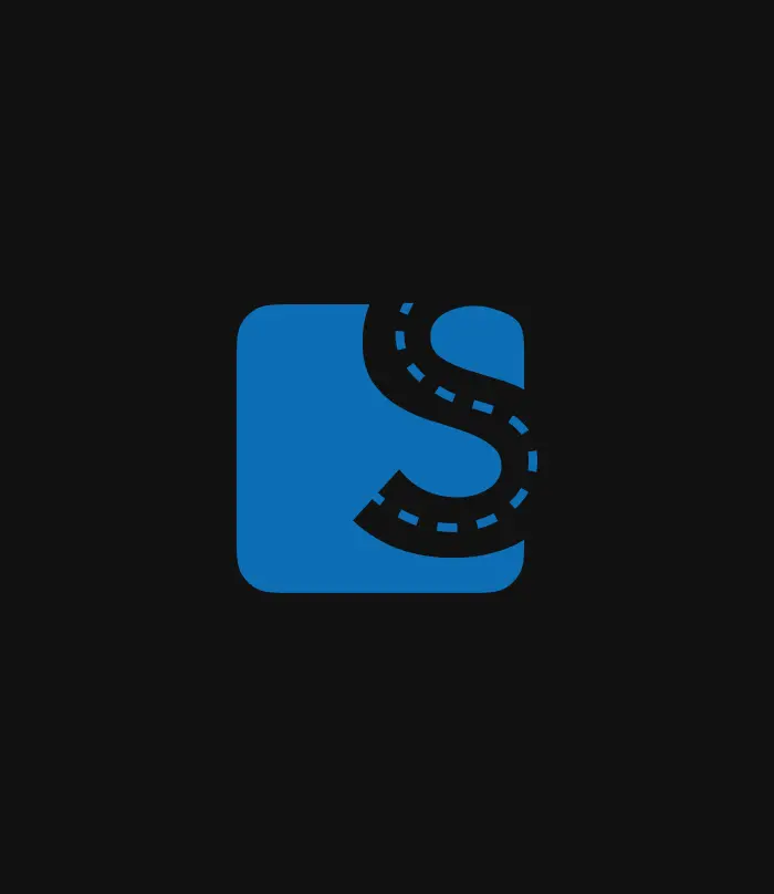 Winding-road letter S logo icon