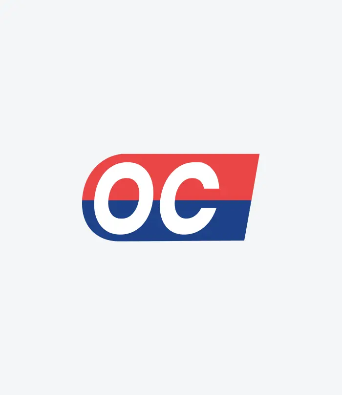 OC monogram logo badge
