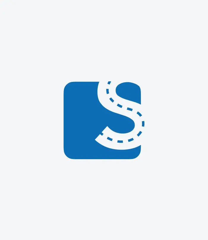 Winding-road letter S logo icon