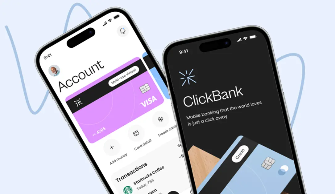 EU Neobank React Native app — account balance, transactions, and card screens