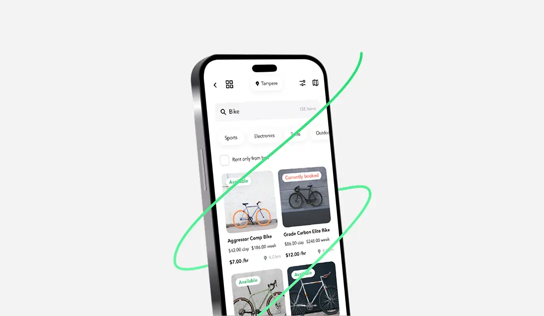 Lainappi P2P rental marketplace app — React Native iOS and Android