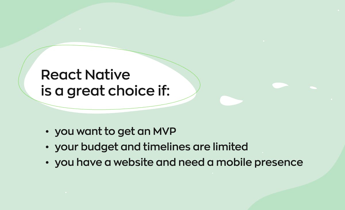 React Native app development cost: cases when React Native is a great choice for your project