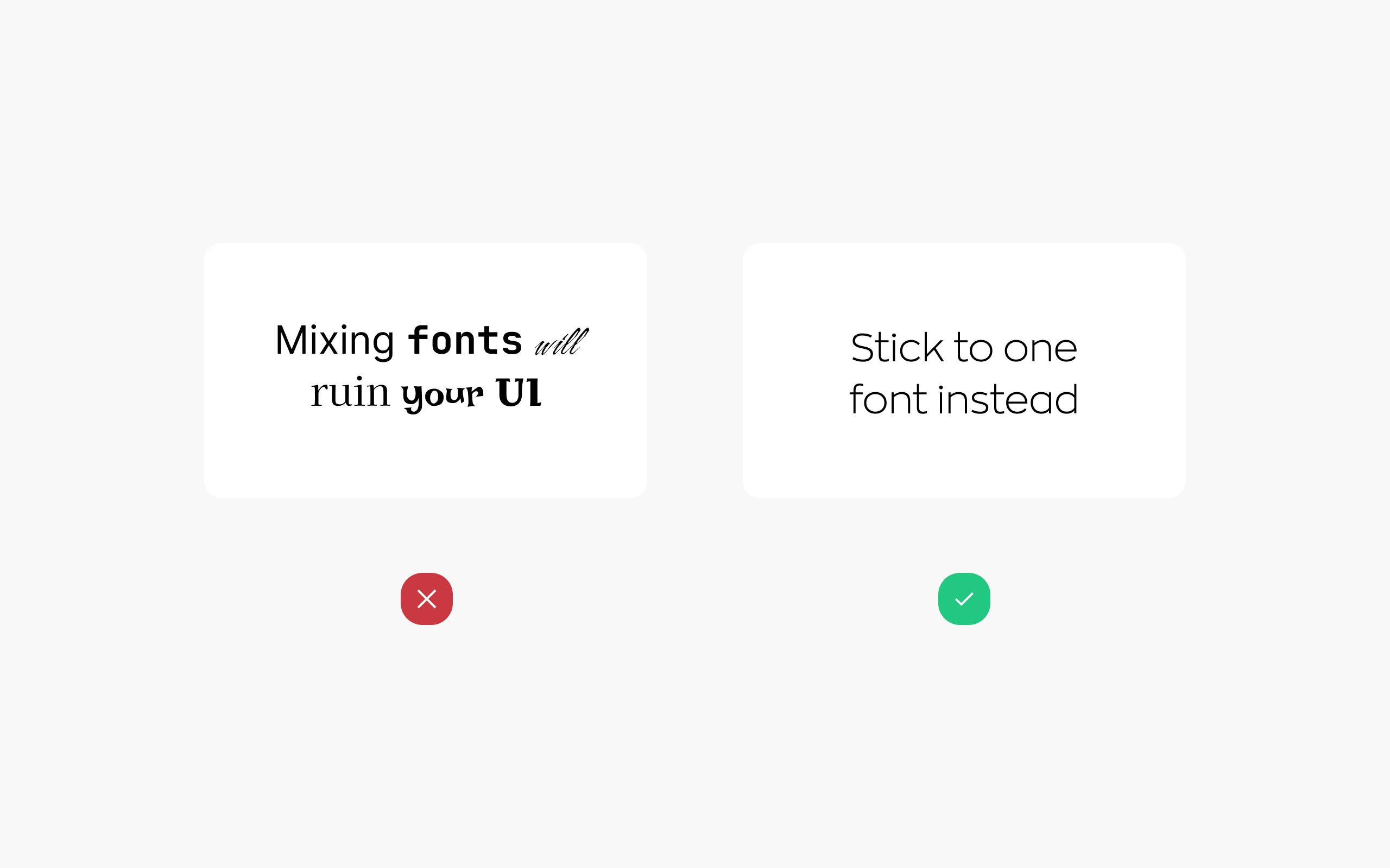 UI design tips on typography