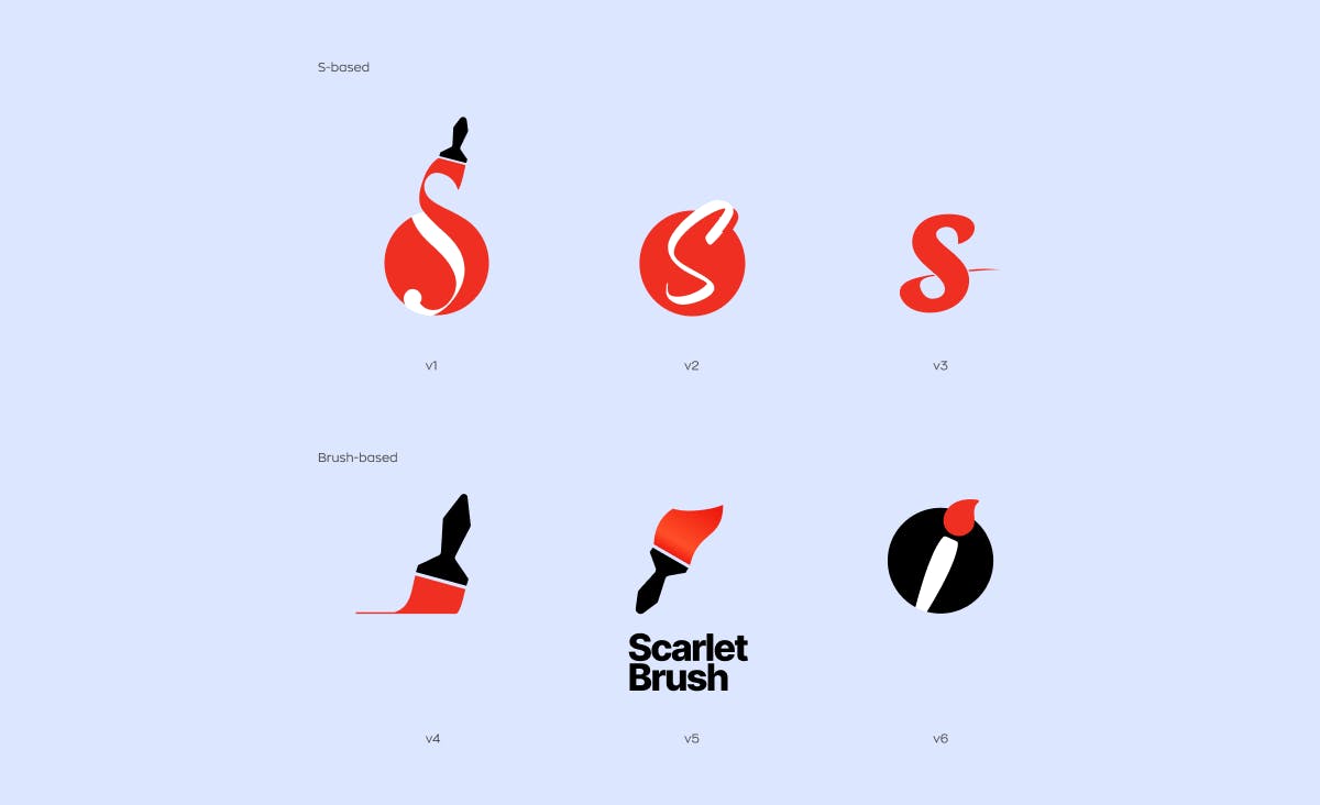 Logo sketches as part of the branding services