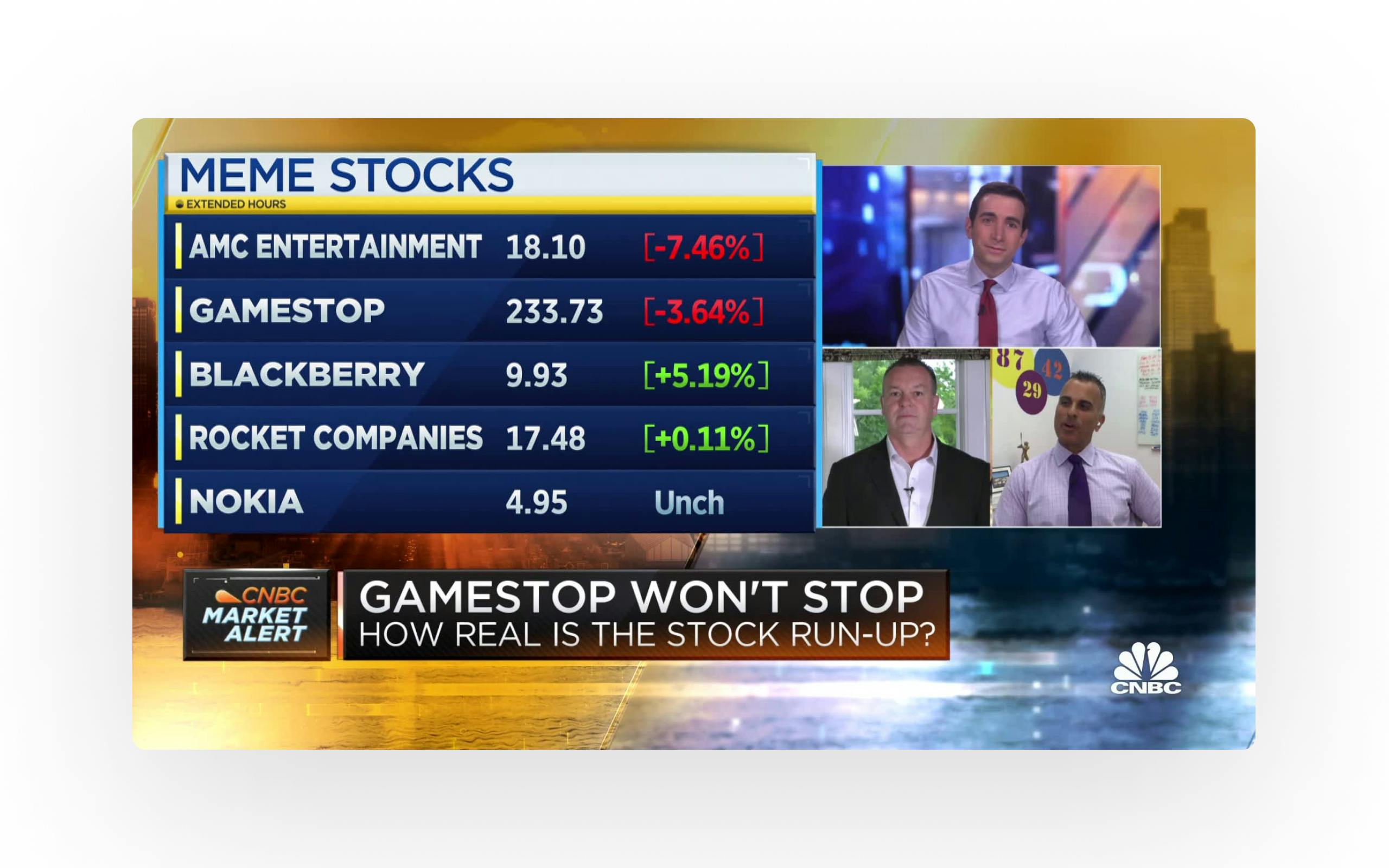 GameStop and AMC entertainment stocks are the most popular meme stocks
