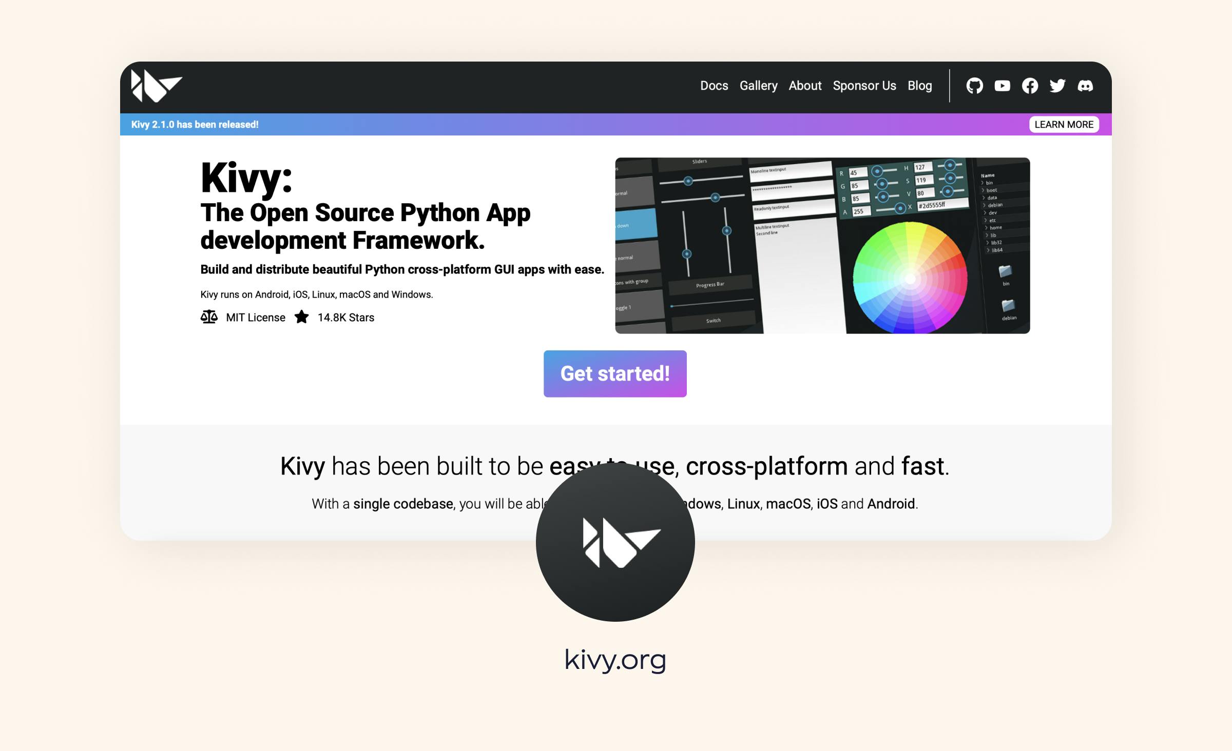 Python most popular frameworks overview: Kivy