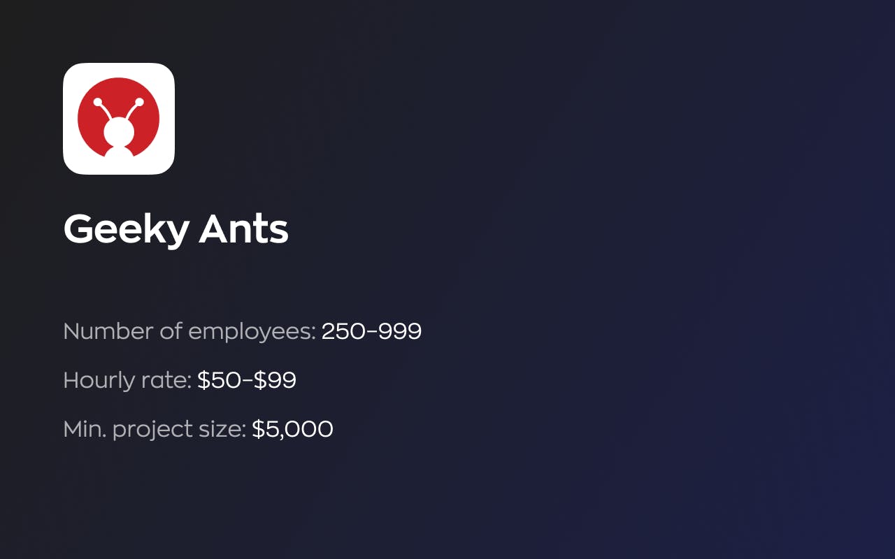 Geeky Ants, a React Native development company from San Francisco