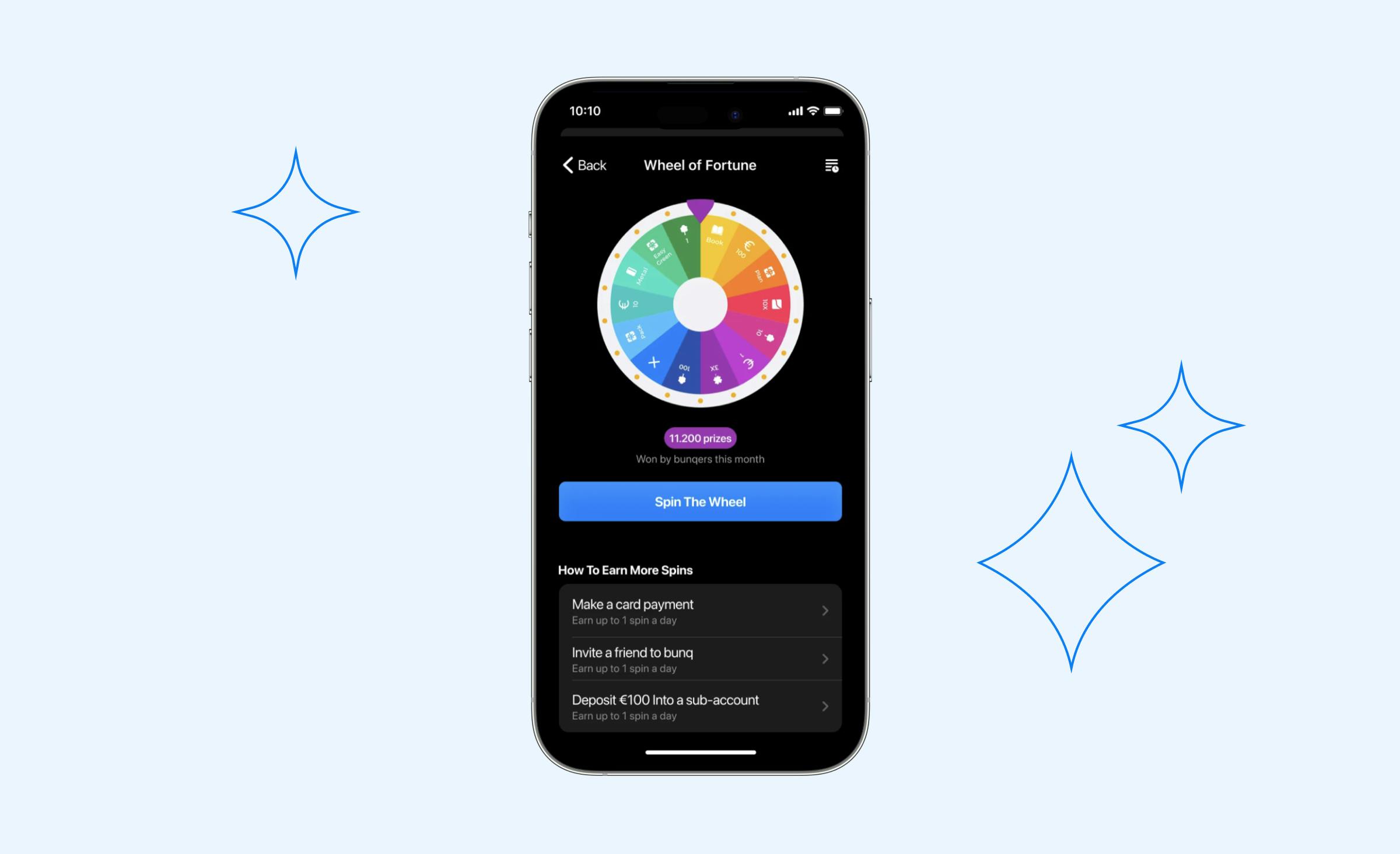 Banking app development: A wheel of fortune from bunq mobile app