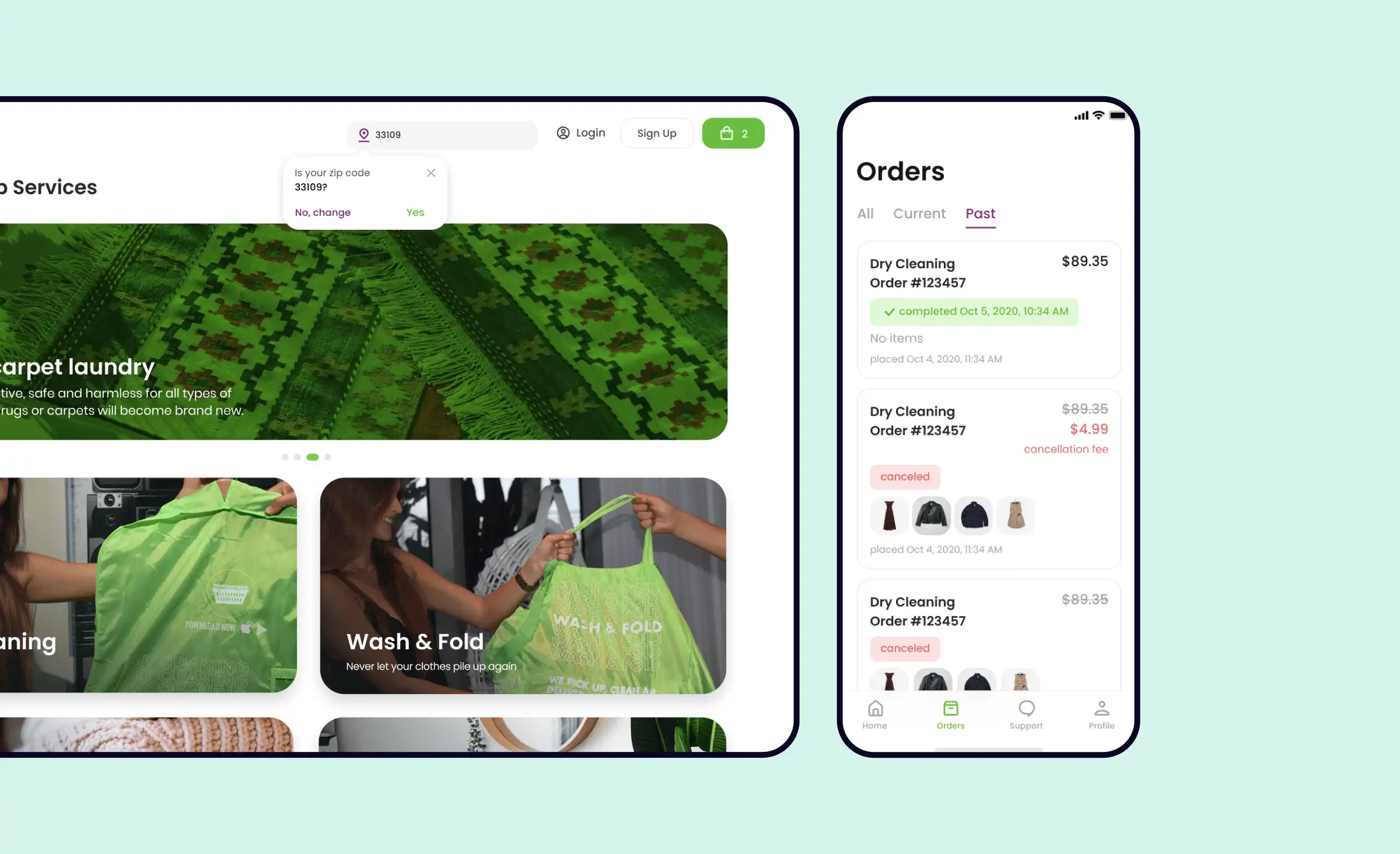 Outsource web development to create a laundry app like Hamperapp - check out the case for details