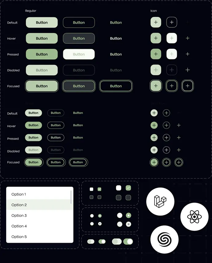 Tutoring platform design system with Laravel, React, and Sanity tech stack