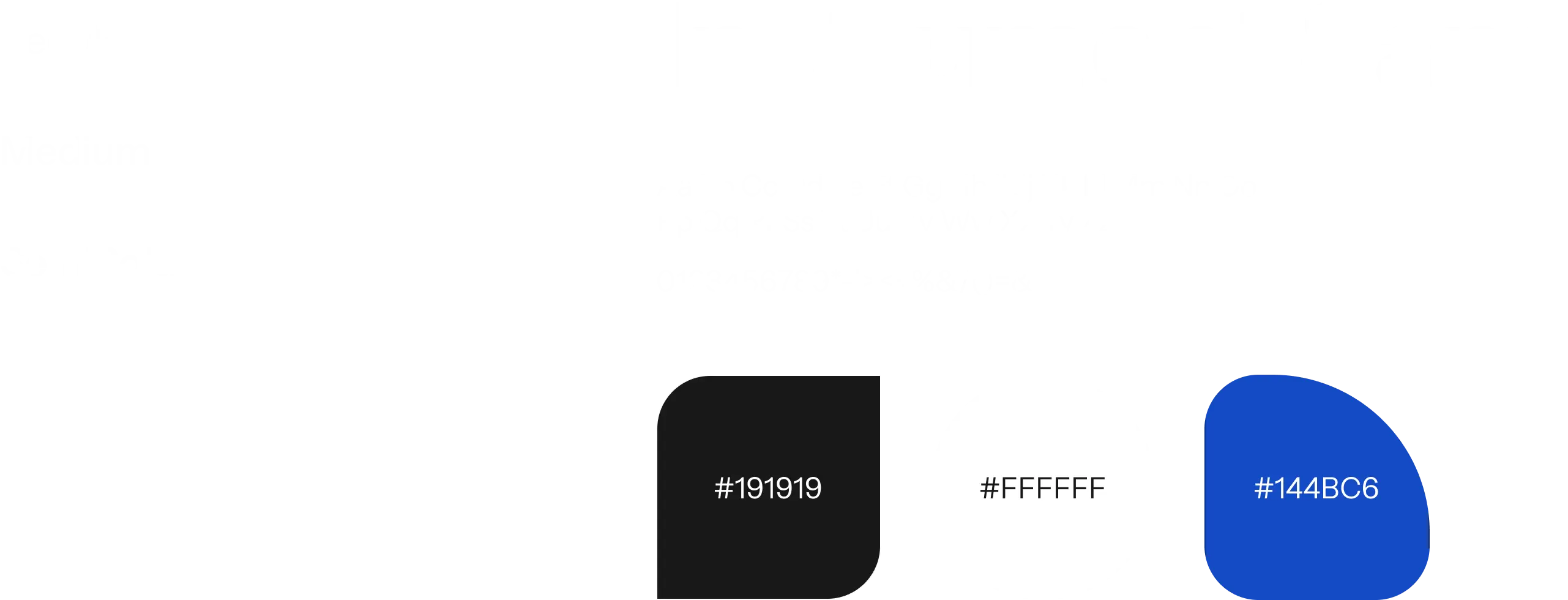 Instrument Sans type specimen in Regular, Medium and SemiBold, with color swatches #191919, #FFFFFF and #144BC6.