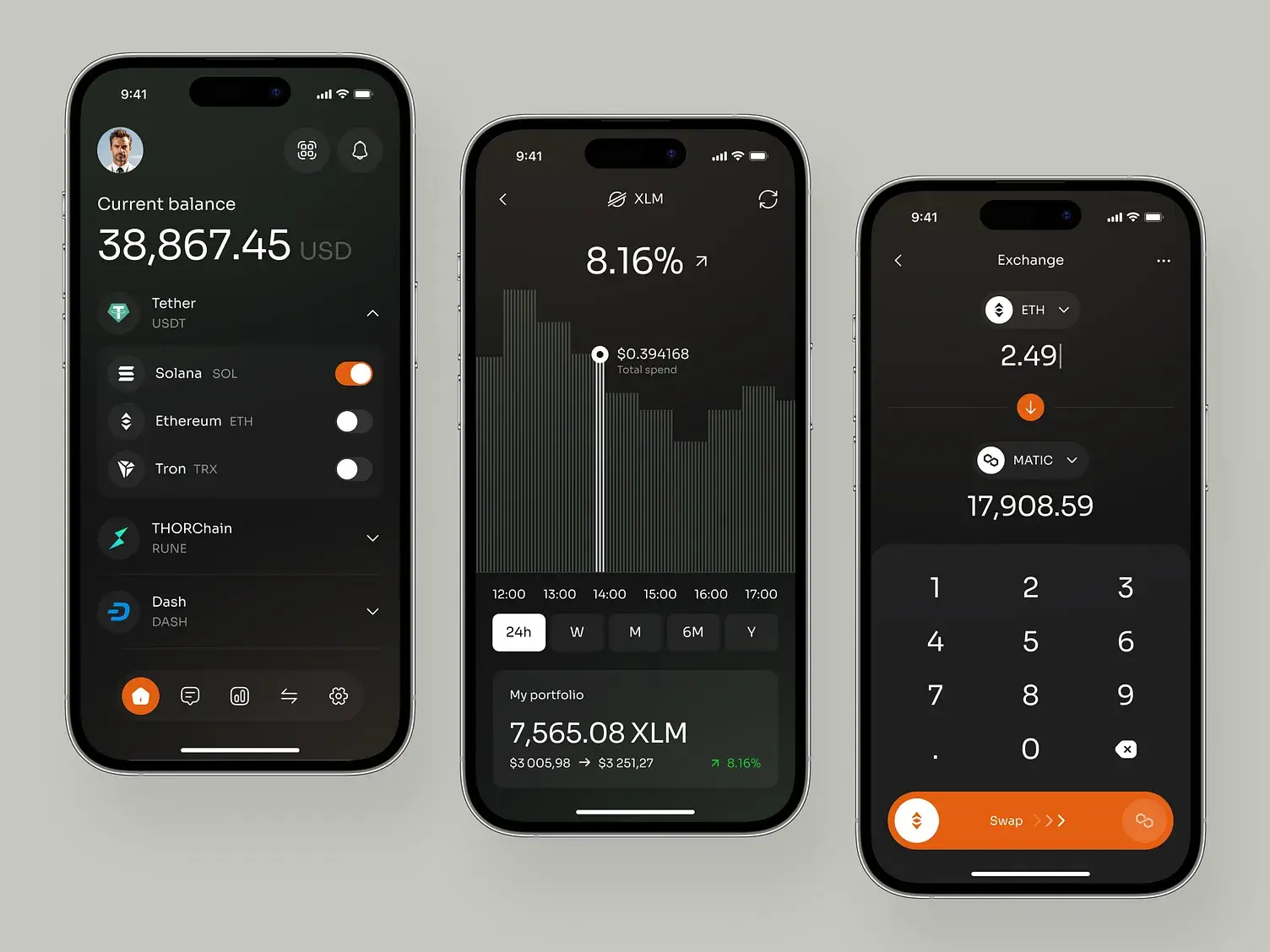 Cryptocurrency Exchange Screen for Swift Transactions