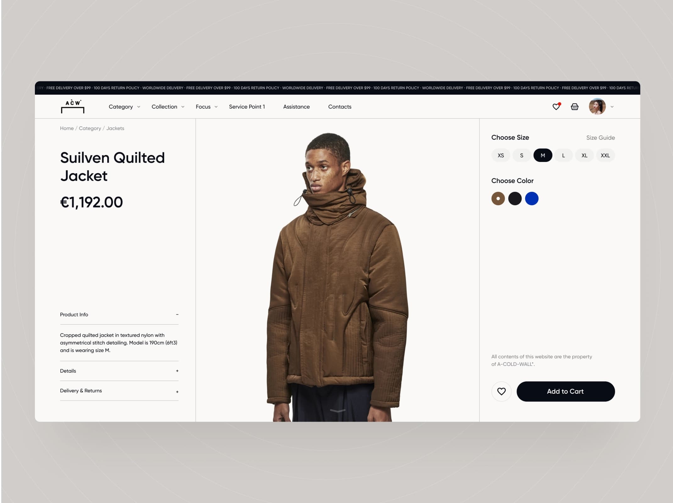 Custom ecommerce storefront design concept