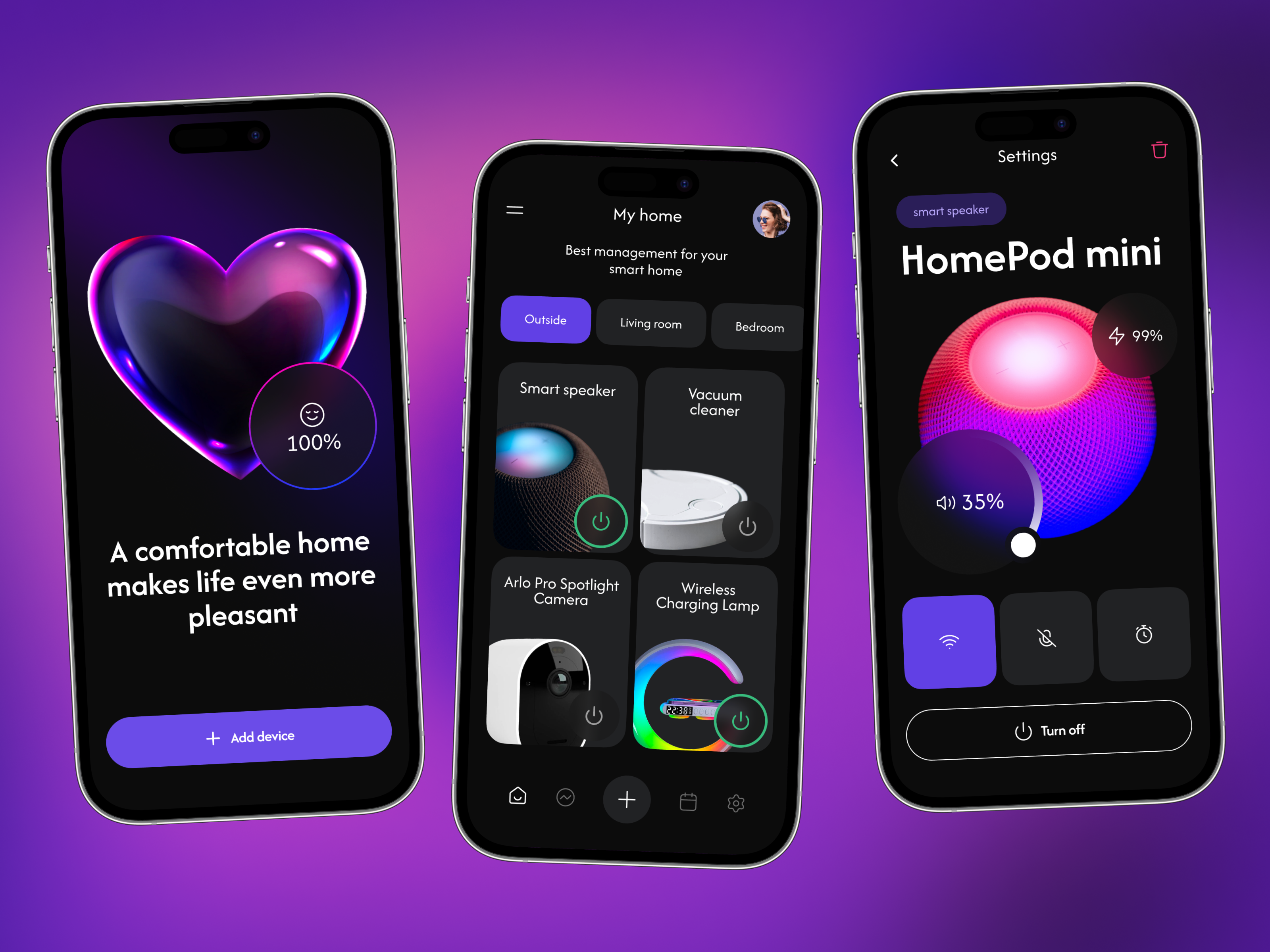 Image dribbble shot: Smart Home Mobile App Concept